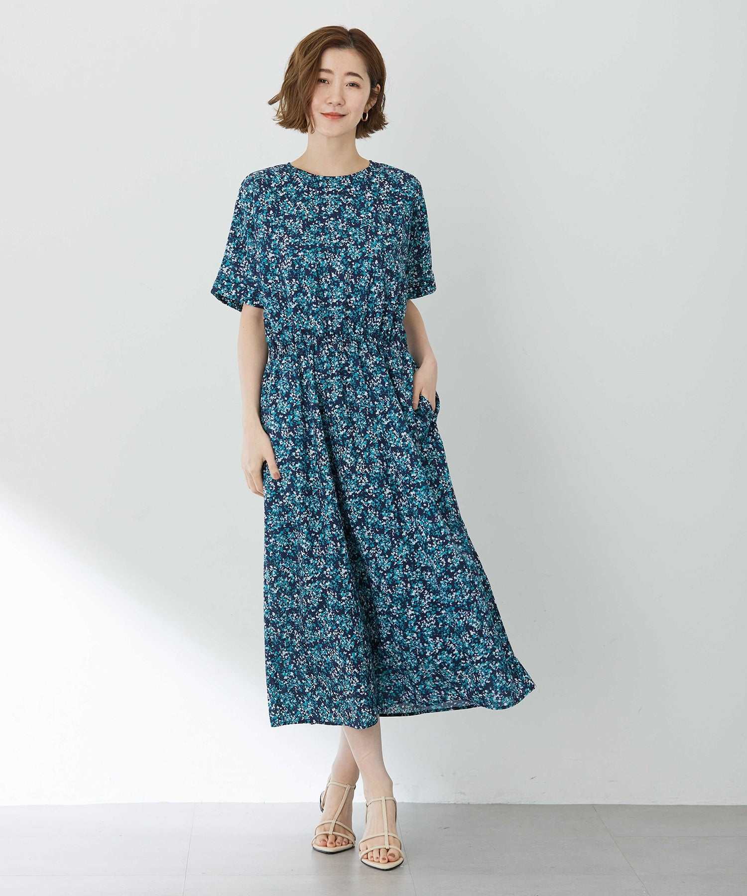 プチ オンフルール Petit Honfleur アパッシュプリントワンピース (グリーン) グリーン