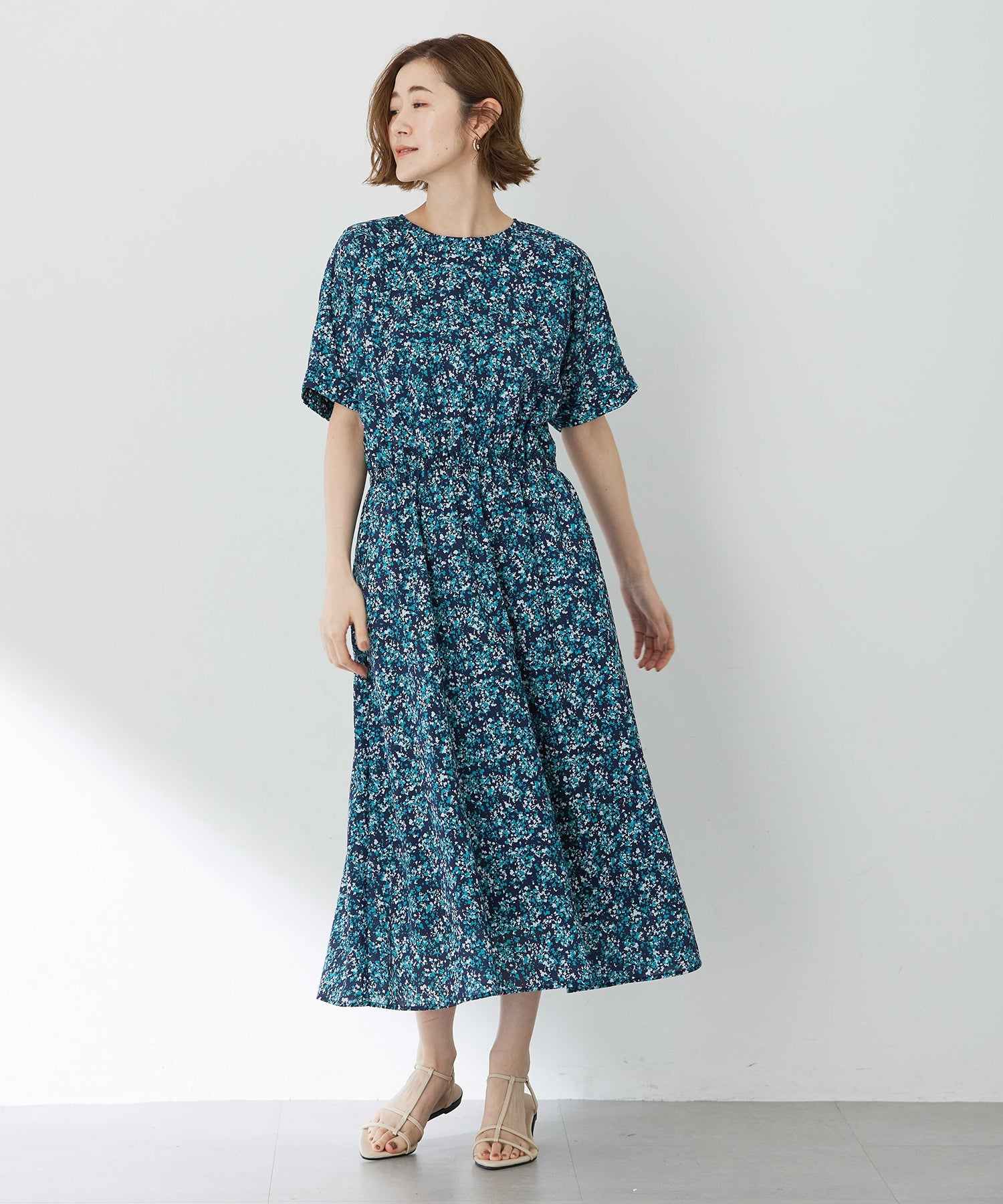 プチ オンフルール Petit Honfleur アパッシュプリントワンピース (グリーン) グリーン