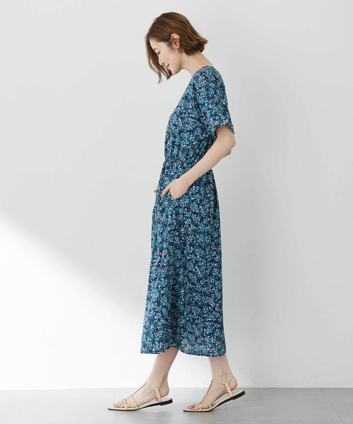 プチ オンフルール Petit Honfleur アパッシュプリントワンピース (グリーン) グリーン