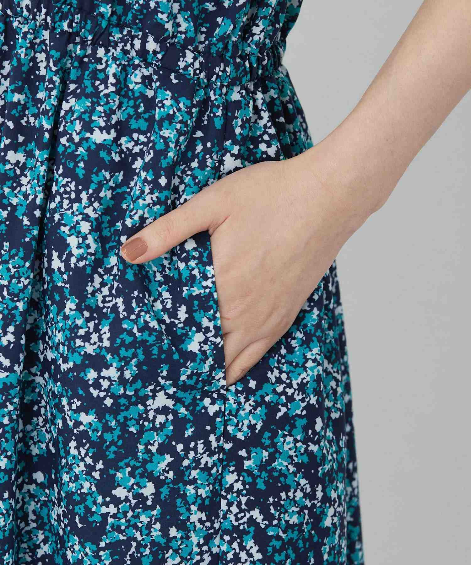 プチ オンフルール Petit Honfleur アパッシュプリントワンピース (グリーン) グリーン