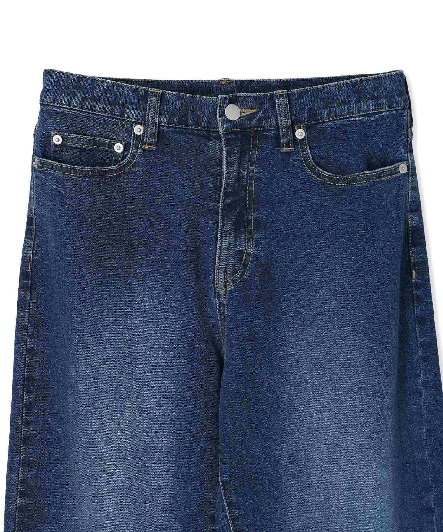 プチ オンフルール Petit Honfleur 【はっ水】ストレッチバギーデニムパンツ (ブルー) ブルー