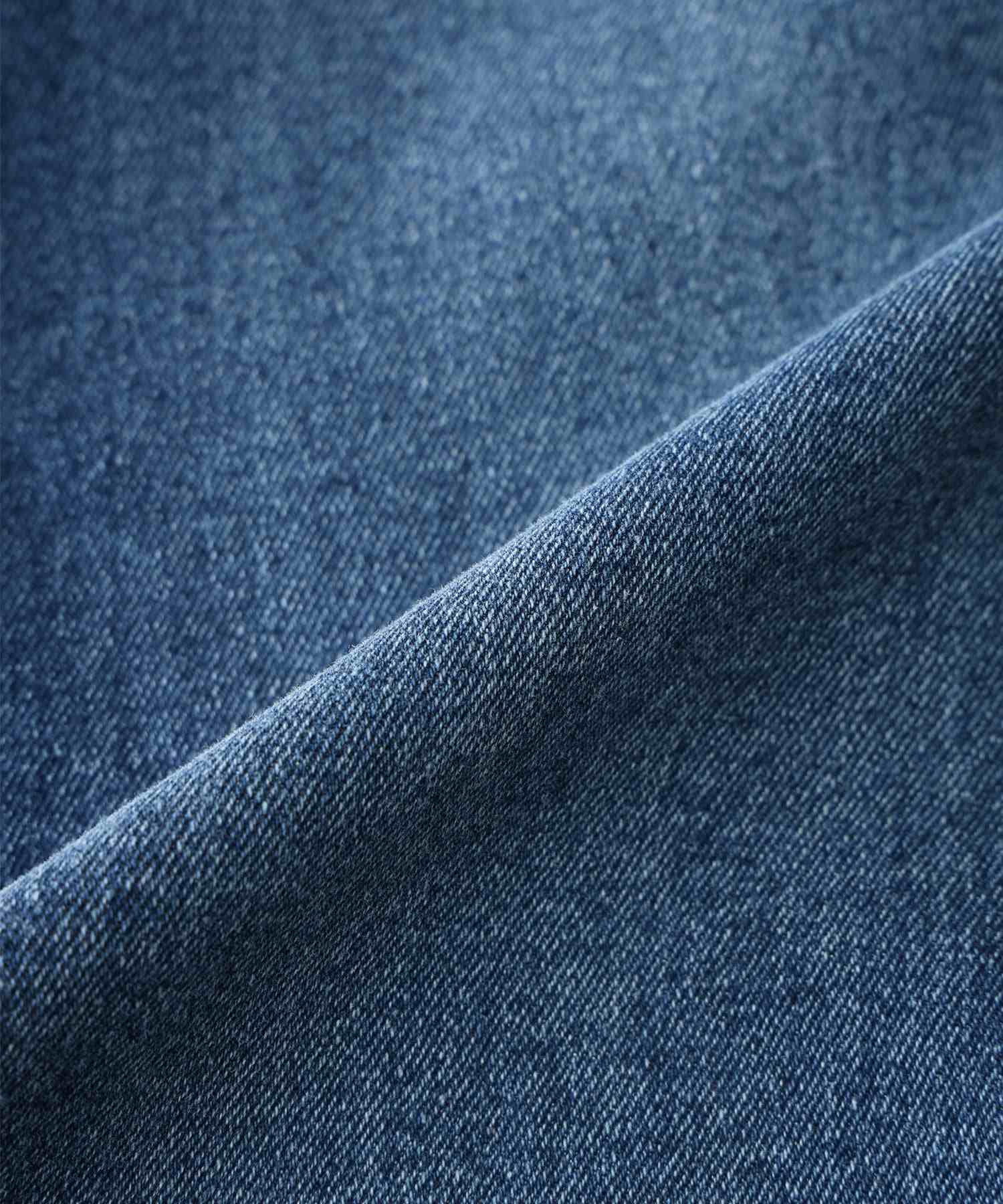 プチ オンフルール Petit Honfleur 【はっ水】ストレッチバギーデニムパンツ (ブルー) ブルー