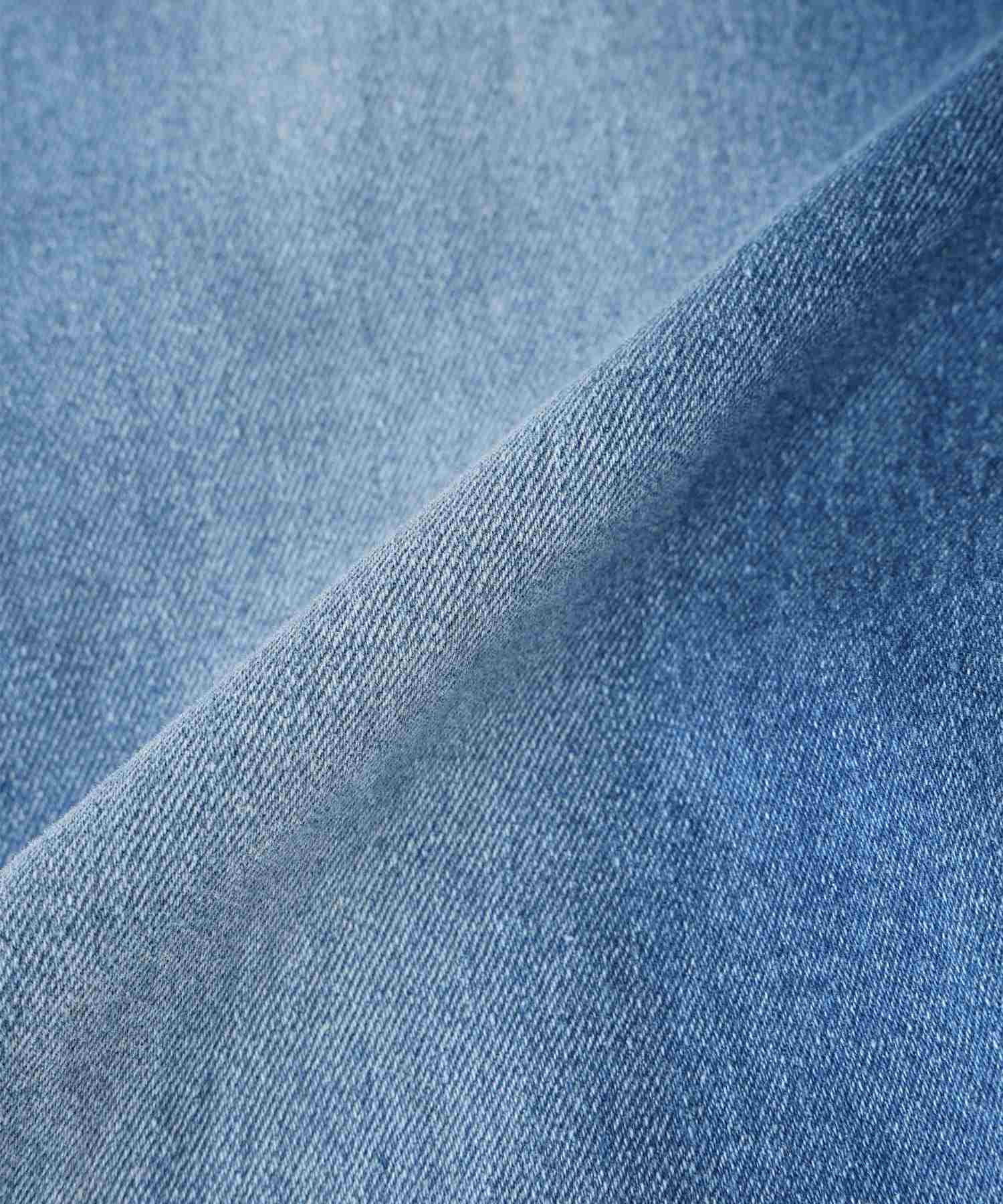 プチ オンフルール Petit Honfleur 【はっ水】ストレッチバギーデニムパンツ (ブルー) ブルー