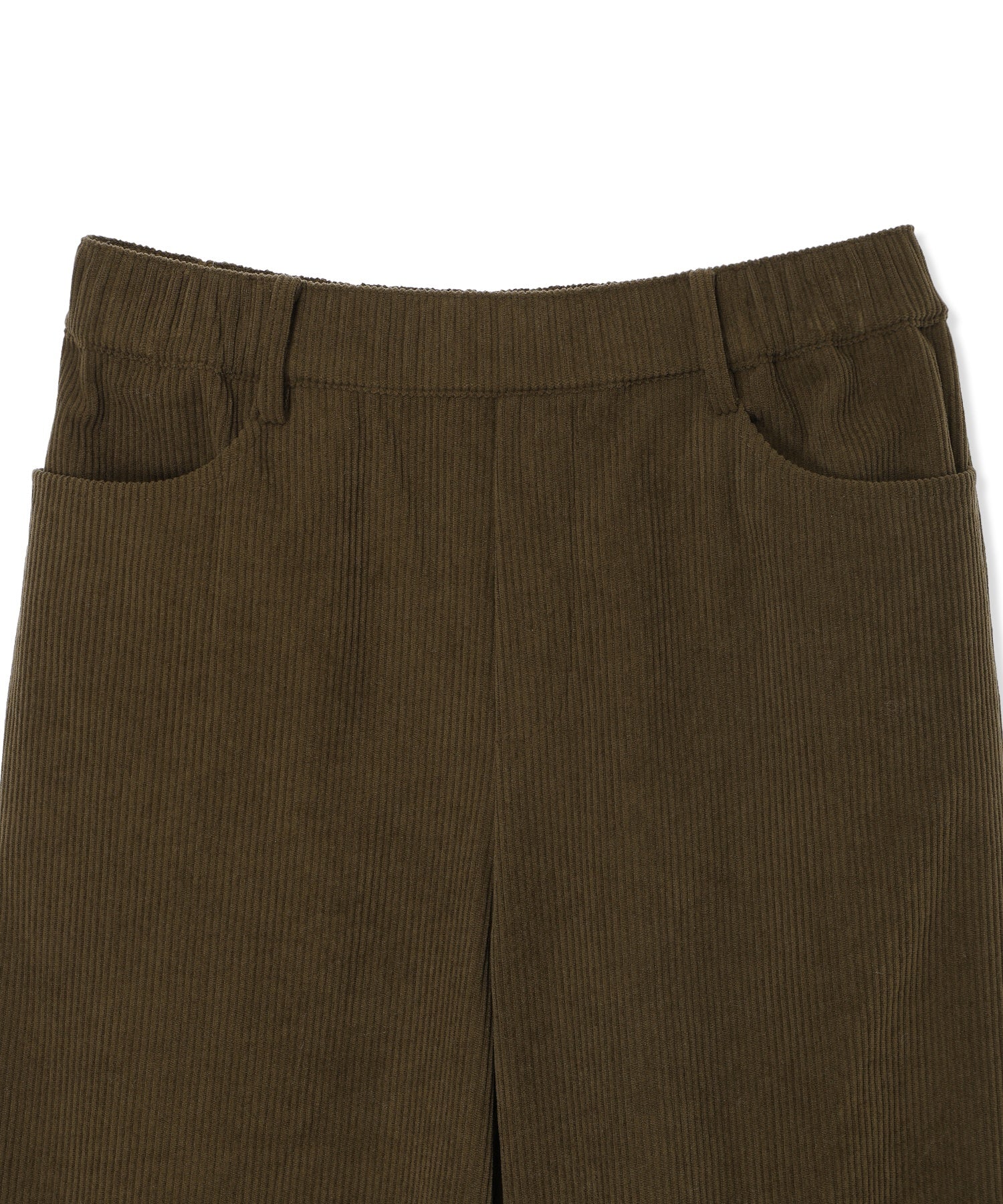 プチ オンフルール Petit Honfleur コーデュロイセミワイドパンツ (ブラック) ブラック