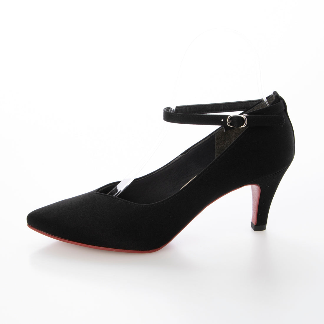 プラチナドゥ Platino deux ヒール7cm 2WAY ポインテッドトゥ アンクルストラップ 日本製 パンプス