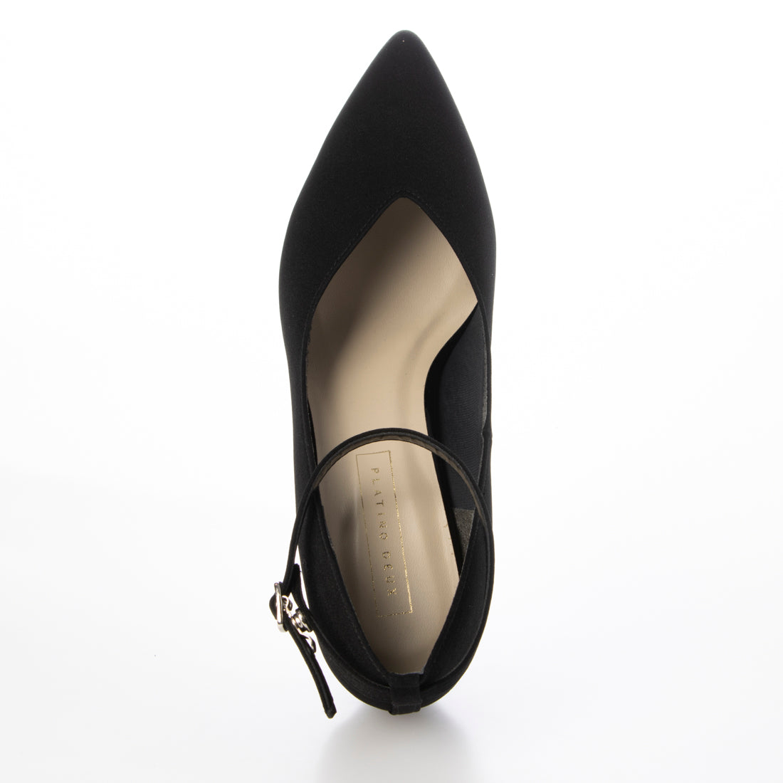 プラチナドゥ Platino deux ヒール7cm 2WAY ポインテッドトゥ アンクルストラップ 日本製 パンプス