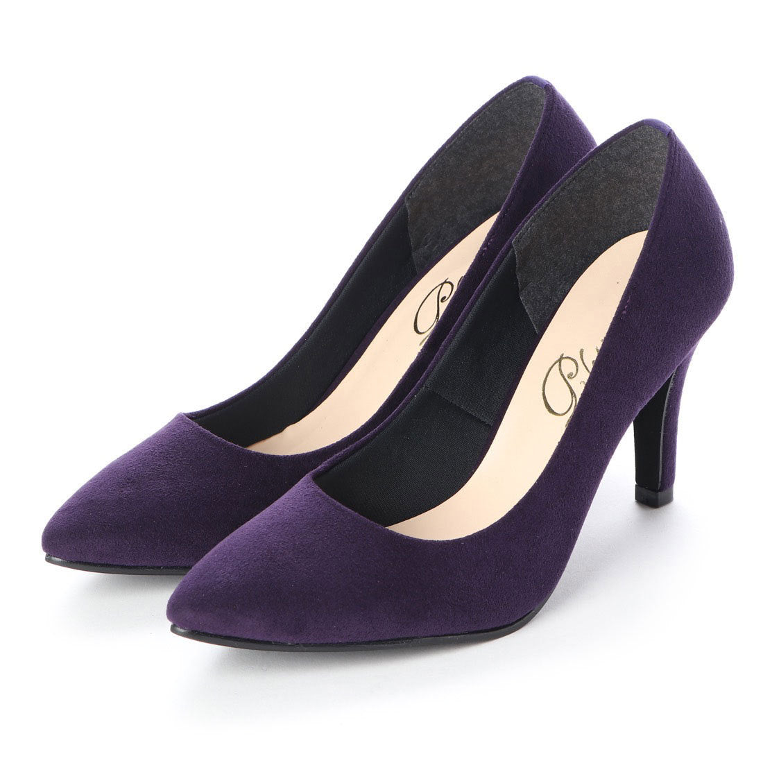 プラチナドゥ Platino deux 8cmハイヒール ポインテッドトゥ プレーン パンプス