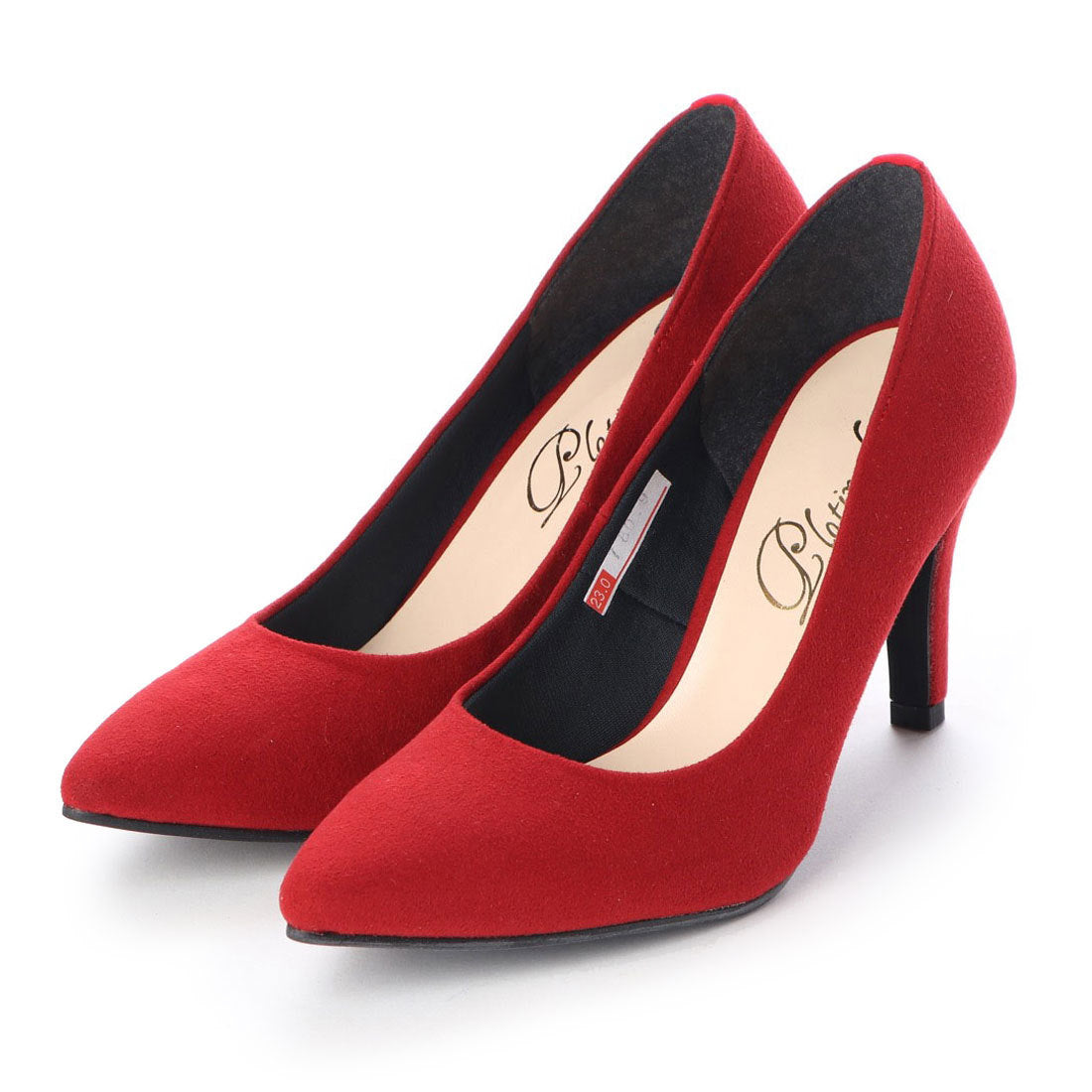 プラチナドゥ Platino deux 8cmハイヒール ポインテッドトゥ プレーン パンプス