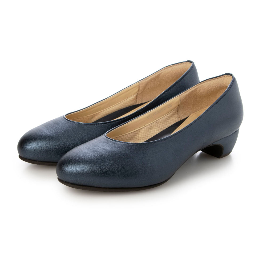 パドカトル Pas de Quatre 3Eレザープレーンパンプス (ネイビー) ネイビー