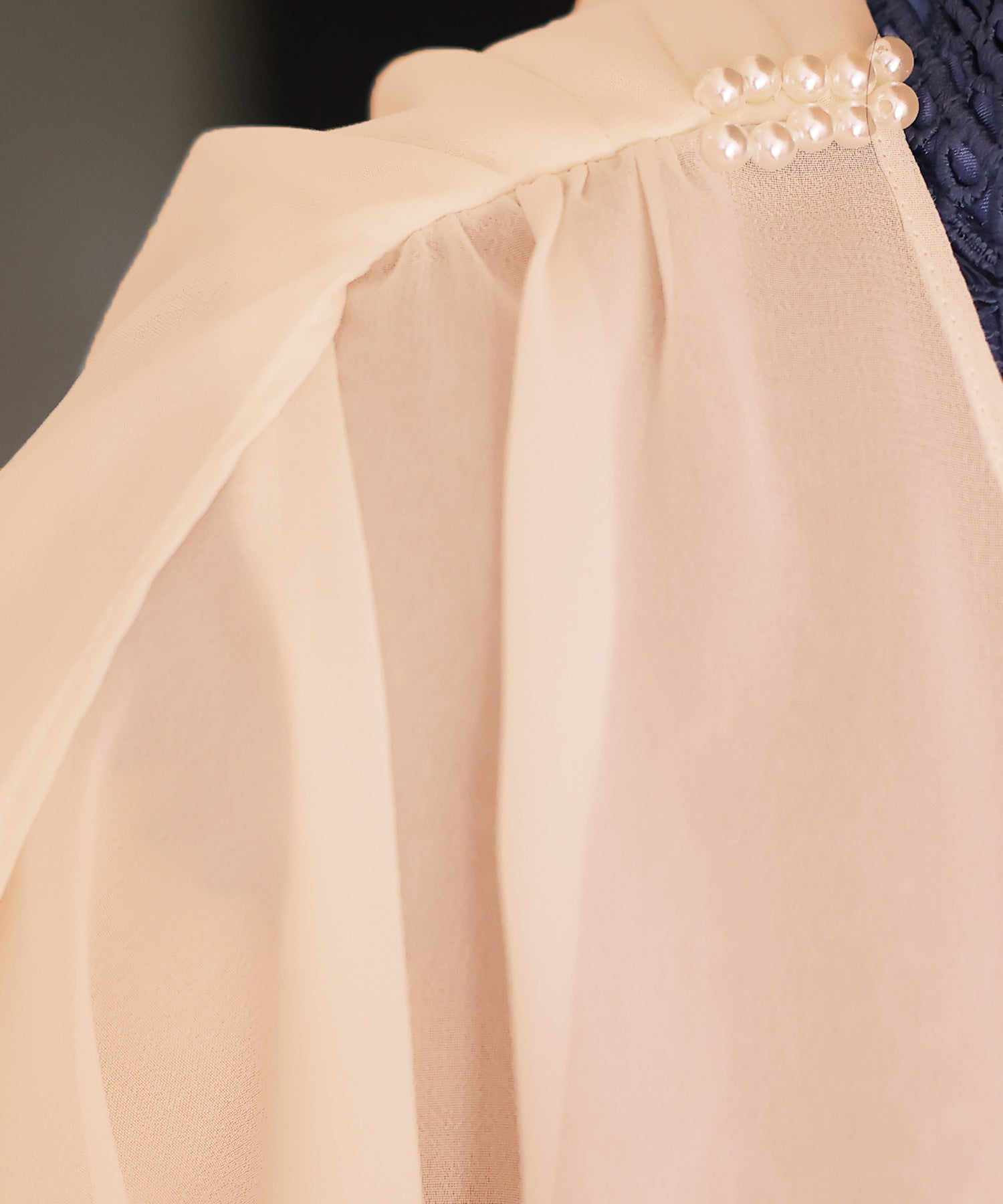 プールヴー PourVous リボンが心揺らめくリボンボレロ/結婚式フォーマル・ドレス羽織りパーティーや二次会・同窓会対応 長袖 (アイボリー) アイボリー