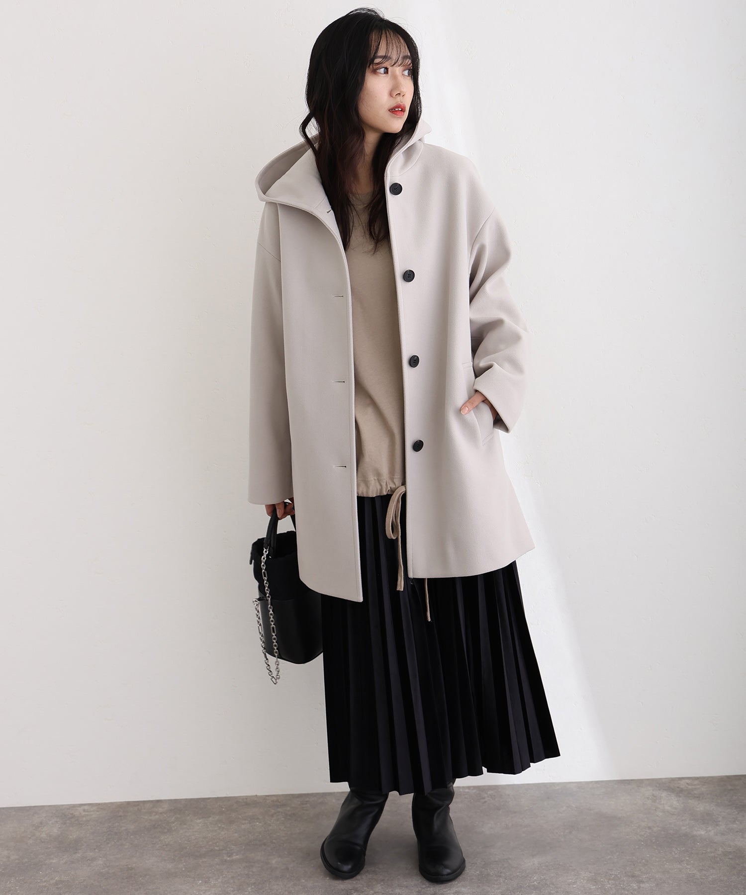 PourVous Washable Hooded Coat Formal Dress Party Dress for 20s 30s 40s