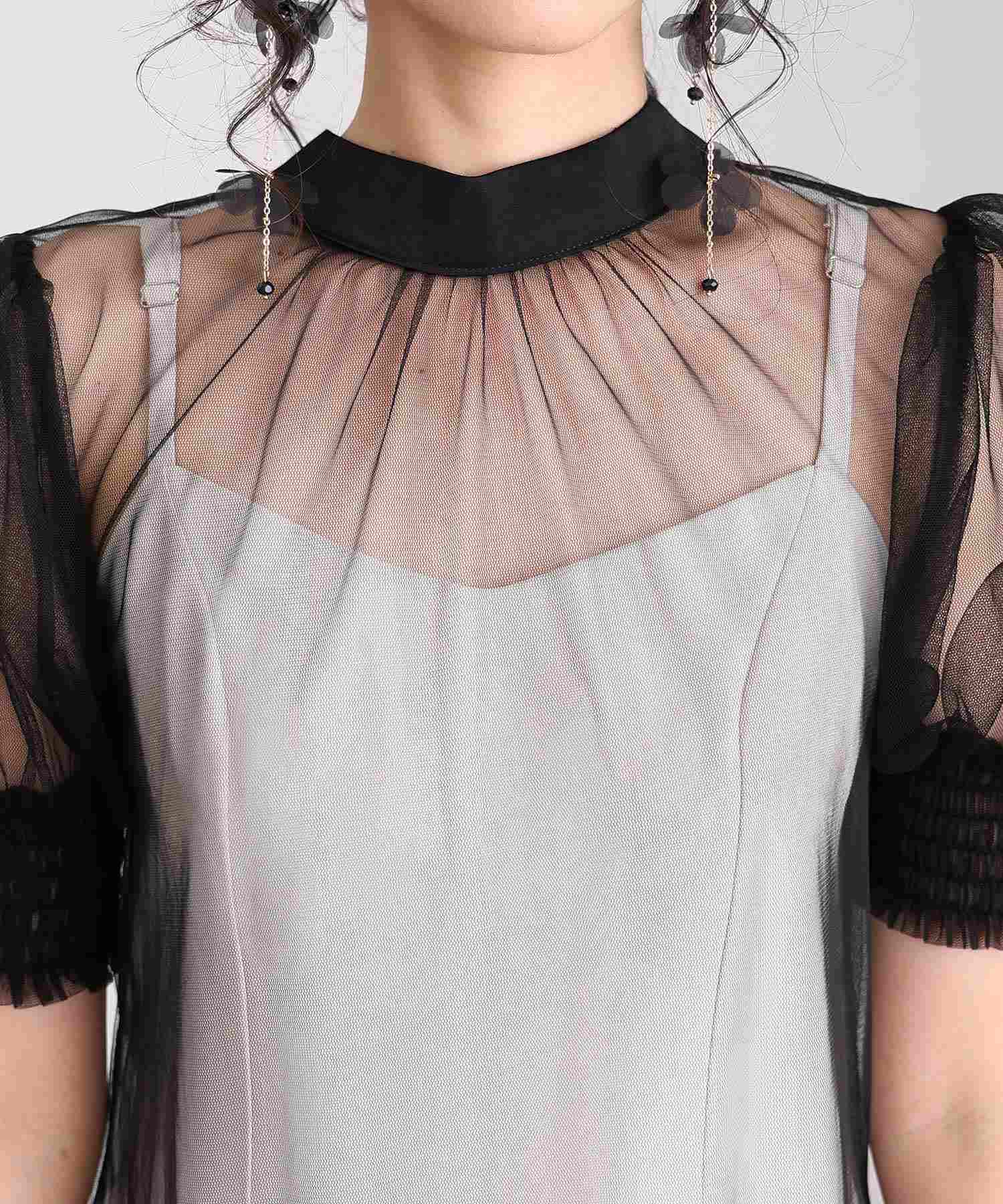 プールヴー PourVous 中長裙&袖子正式層次薄紗典禮婚禮派對裙子場合裙子同學會 正式 洋裝 派對裙 20代 30代 40代