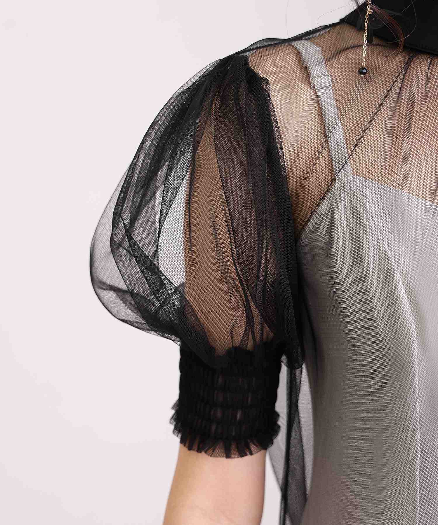 プールヴー PourVous 中長裙&袖子正式層次薄紗典禮婚禮派對裙子場合裙子同學會 正式 洋裝 派對裙 20代 30代 40代