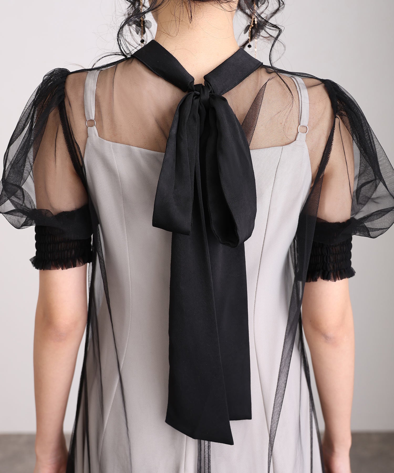 プールヴー PourVous 中長裙&袖子正式層次薄紗典禮婚禮派對裙子場合裙子同學會 正式 洋裝 派對裙 20代 30代 40代