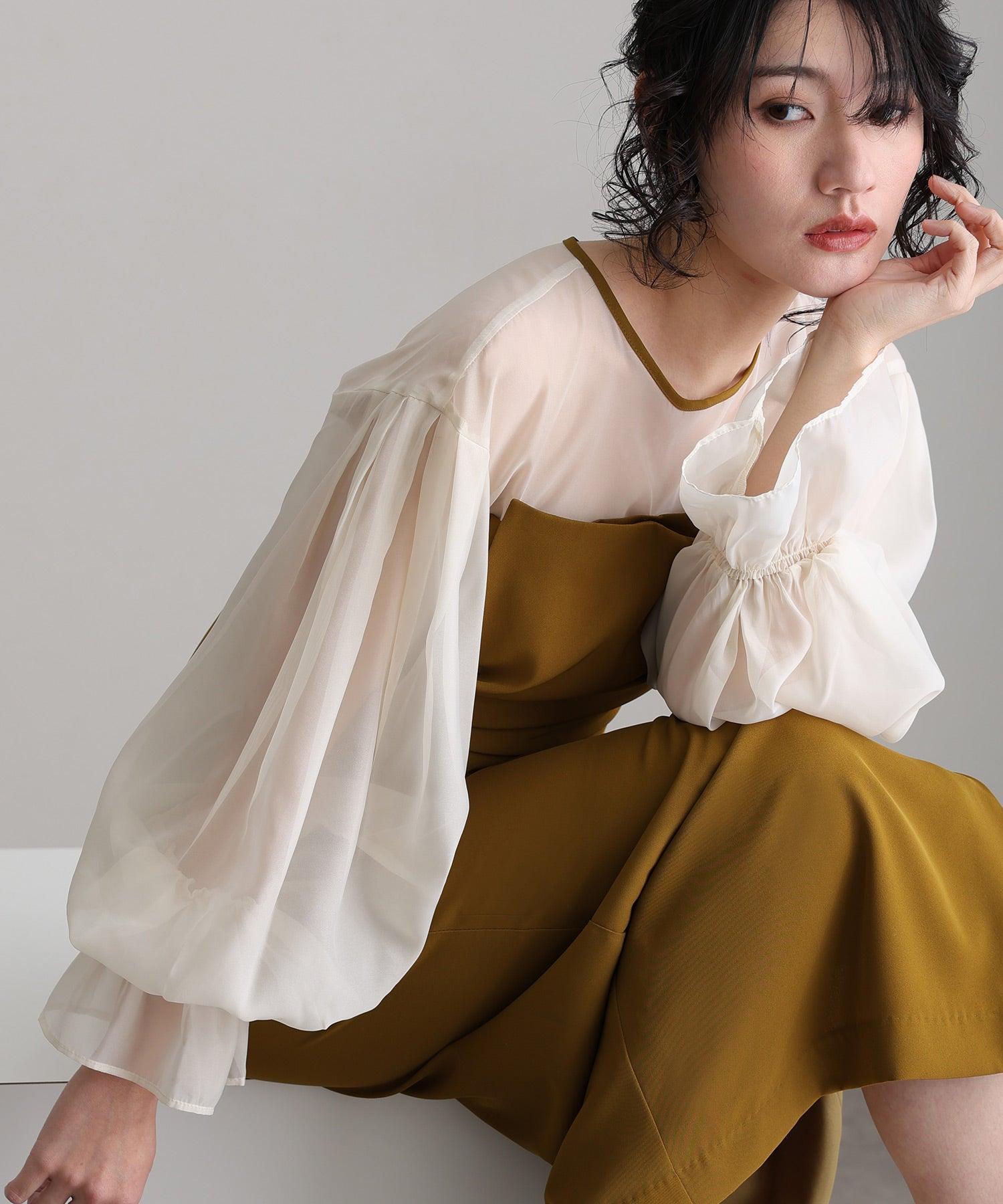 プールヴー PourVous 袖有及膝長同窗會垂墜背心裙邀請婚禮正式場合禮服派對裙 正式 連衣裙 派對裙 20代 30代 40代