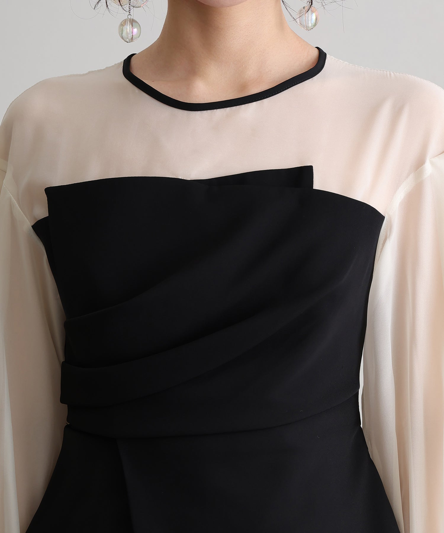 プールヴー PourVous 袖有及膝長同窗會垂墜背心裙邀請婚禮正式場合禮服派對裙 正式 連衣裙 派對裙 20代 30代 40代