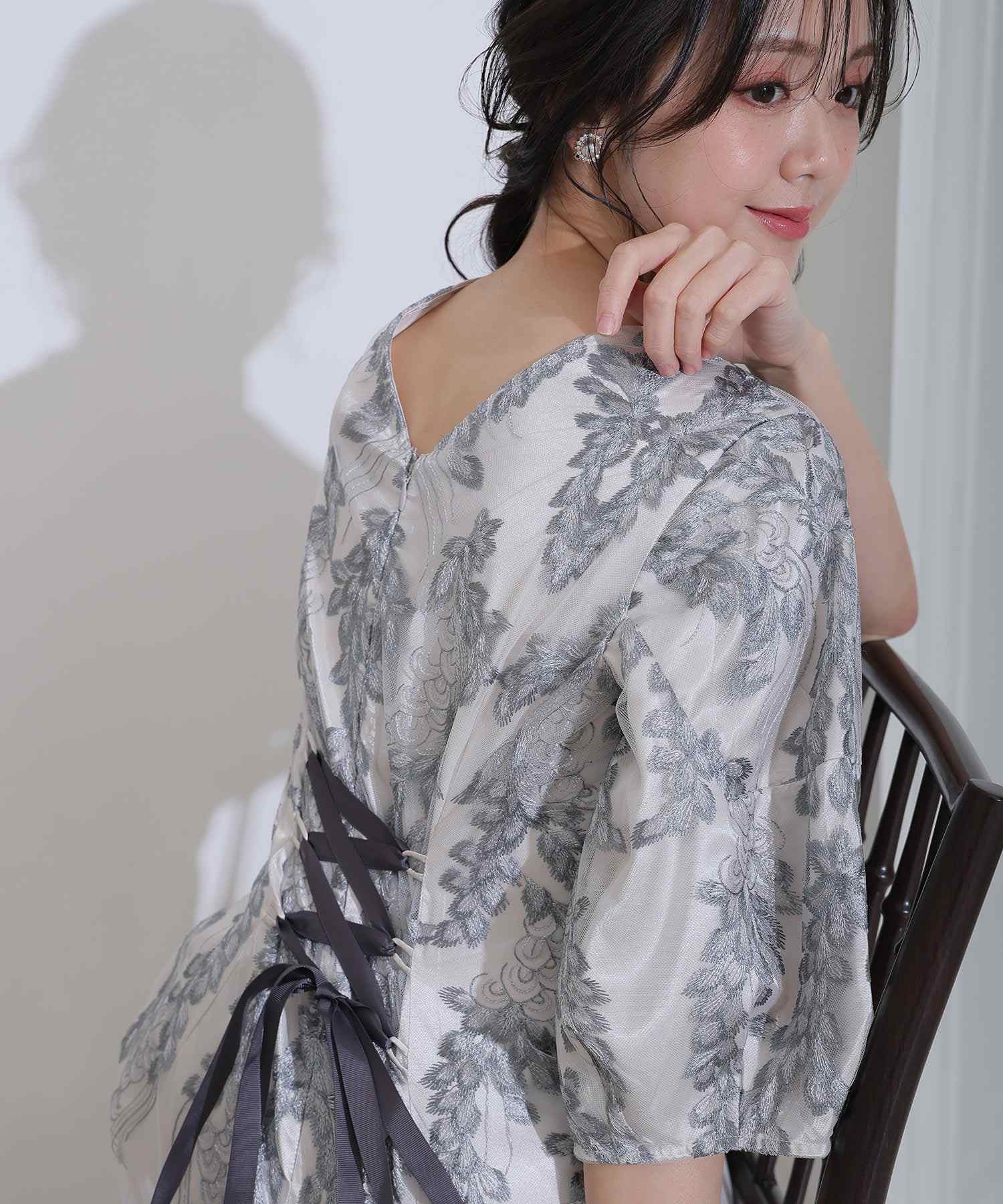 プールヴー PourVous 婚禮派對裙七分袖與長款圓頂正式場合裙同窗會 正式 洋裝 派對裙 20代 30代 40代