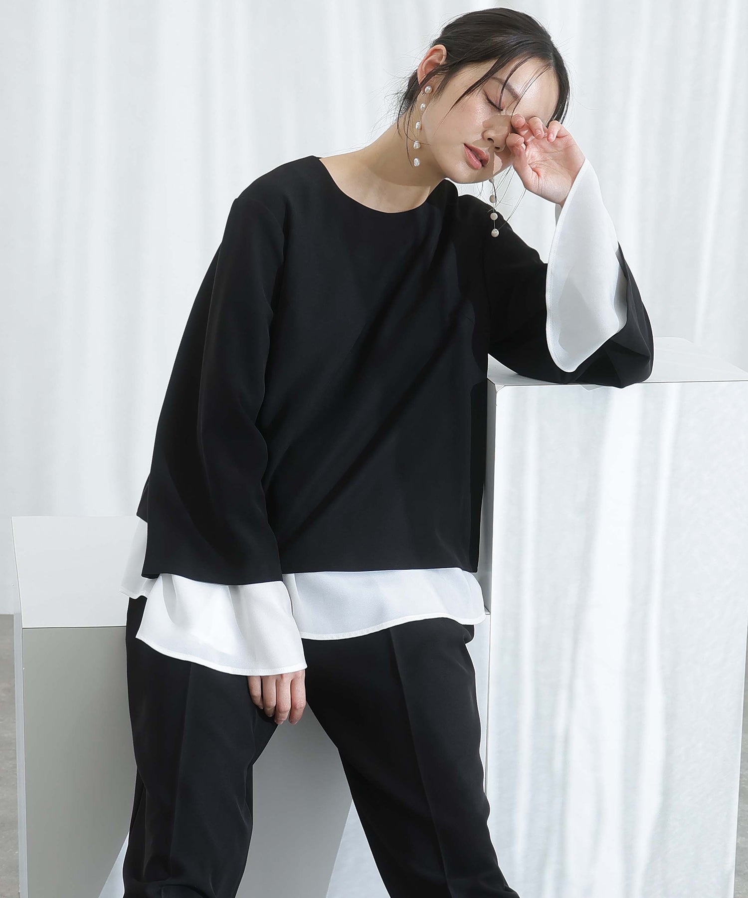 PourVous Blouse Ceremony Formal Setup Entrance Ceremony Graduation Ceremony Mother Outfit Mom Entrance Ceremony Graduation Ceremony Mother 40s 30s Shichi-Go-San Mourning Suit Jacket & Set-Up Pants 3-Piece Set with Pockets Formal Dress