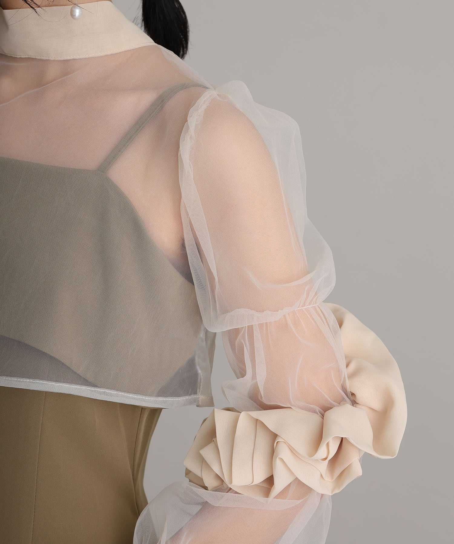 プールヴー PourVous 結婚式パーティードレスチュールボレロ袖あり&ミモレ丈お呼ばれ同窓会オケージョンドレスフォーマル フォーマル ワンピース パーティードレス 20代 30代 40代 (カーキ) カーキ