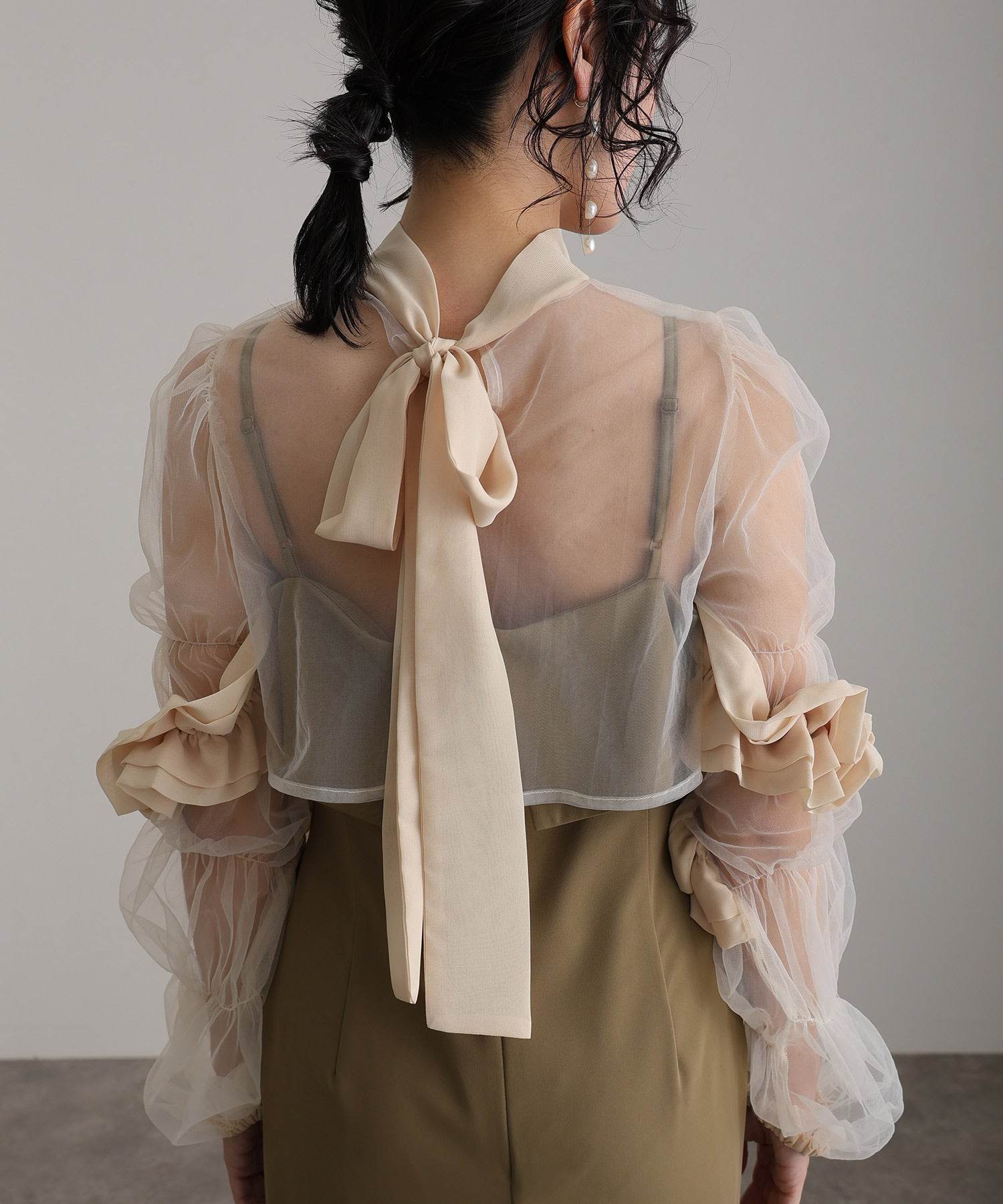 プールヴー PourVous 結婚式パーティードレスチュールボレロ袖あり&ミモレ丈お呼ばれ同窓会オケージョンドレスフォーマル フォーマル ワンピース パーティードレス 20代 30代 40代 (カーキ) カーキ