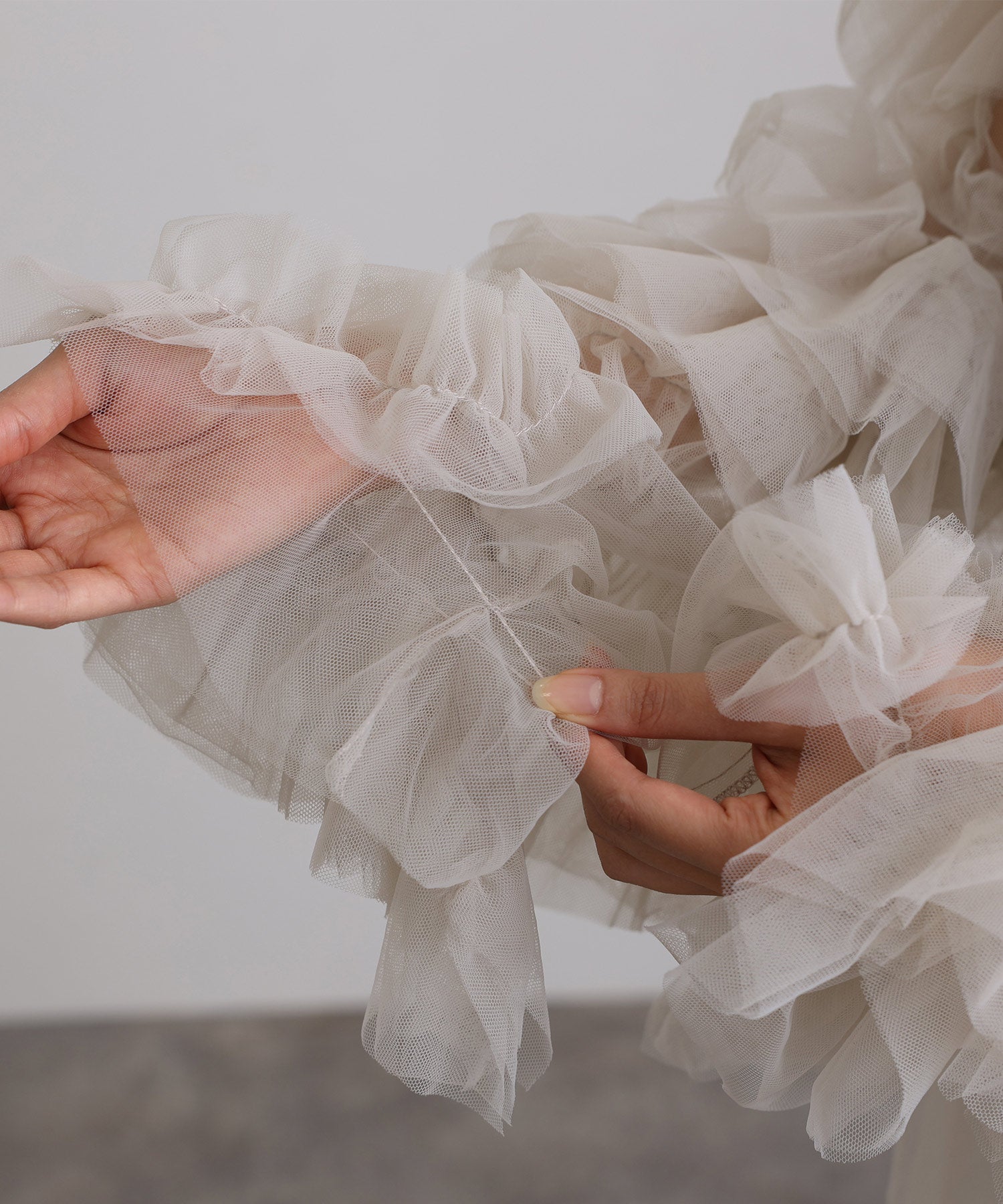 プールヴー PourVous ギャザーチュールトップス フォーマル ワンピース パーティードレス 20代 30代 40代 (ネイビー) ネイビー