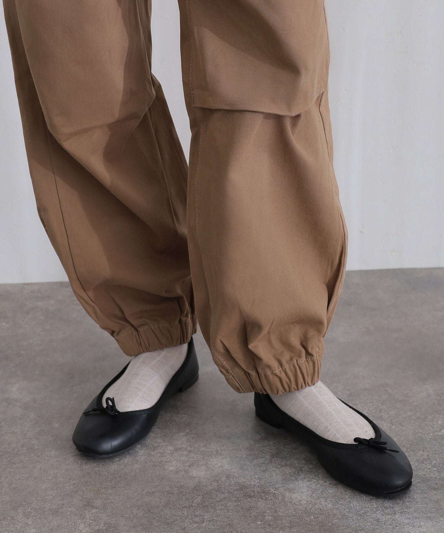 プールヴー PourVous リラックスワイド パラシュートパンツ フォーマル ワンピース パーティードレス 20代 30代 40代 (カーキ) カーキ