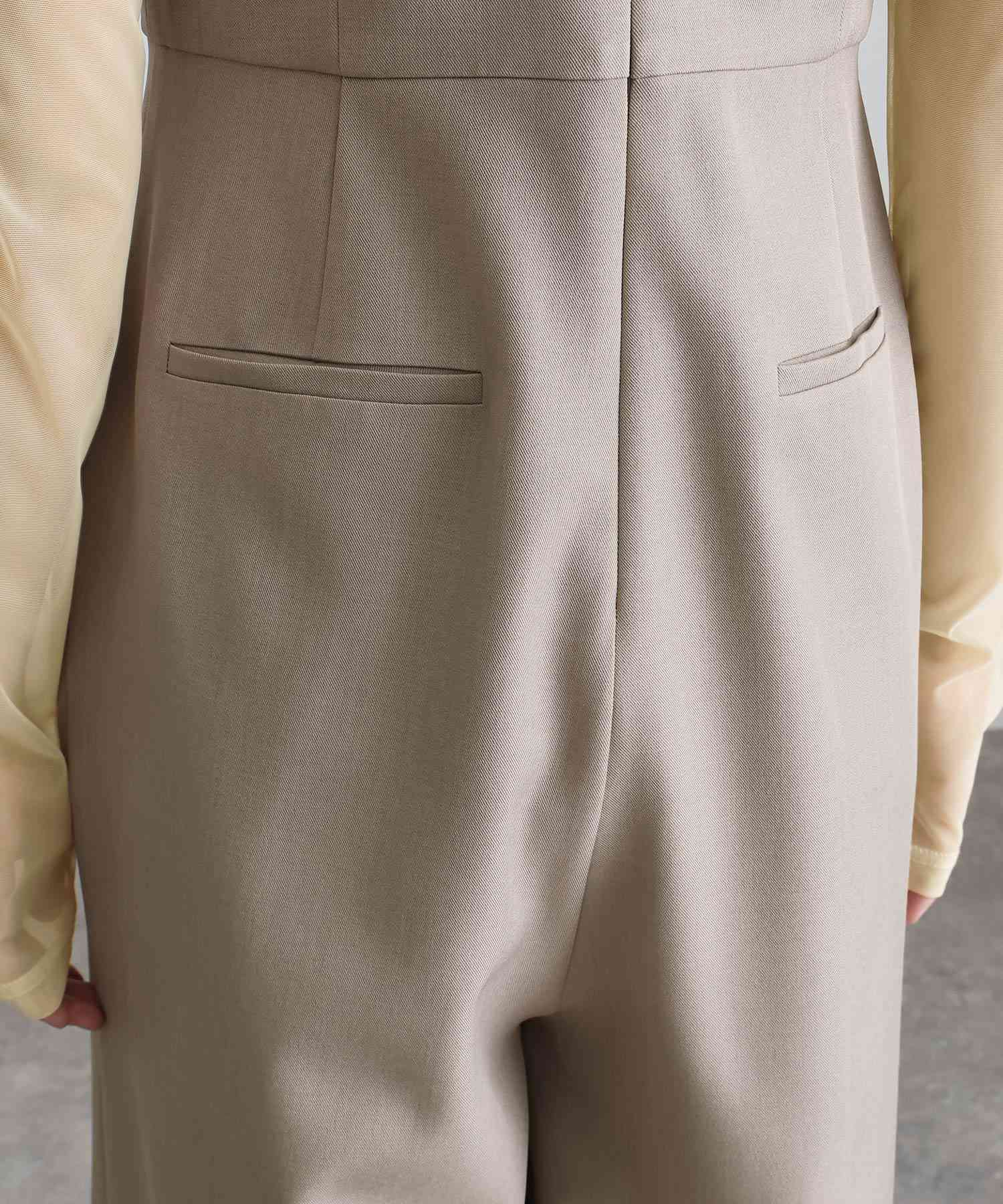 プールヴー PourVous オールインワンパーティードレス結婚式二次会&ワイド3点セットラッフルビスチェセレモニーフォーマルロング丈オケージョンドレス同窓会成人式 フォーマル ワンピース 20代 30代 40代 (グレー) グレー