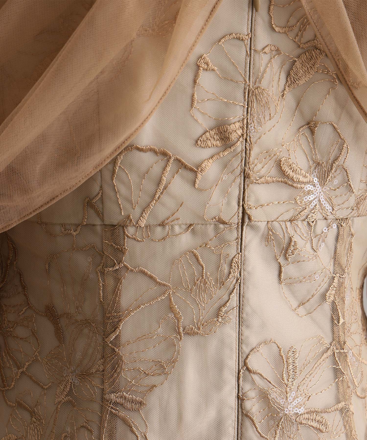 プールヴー PourVous 七分袖&ミモレ丈同窓会成人式オフショルダースパンコールAラインチュールお呼ばれ結婚式二次会フォーマルオケージョンドレスパーティードレス フォーマル ワンピース パーティードレス 20代 30代 40代 (ライトグリーン) ライトグリーン