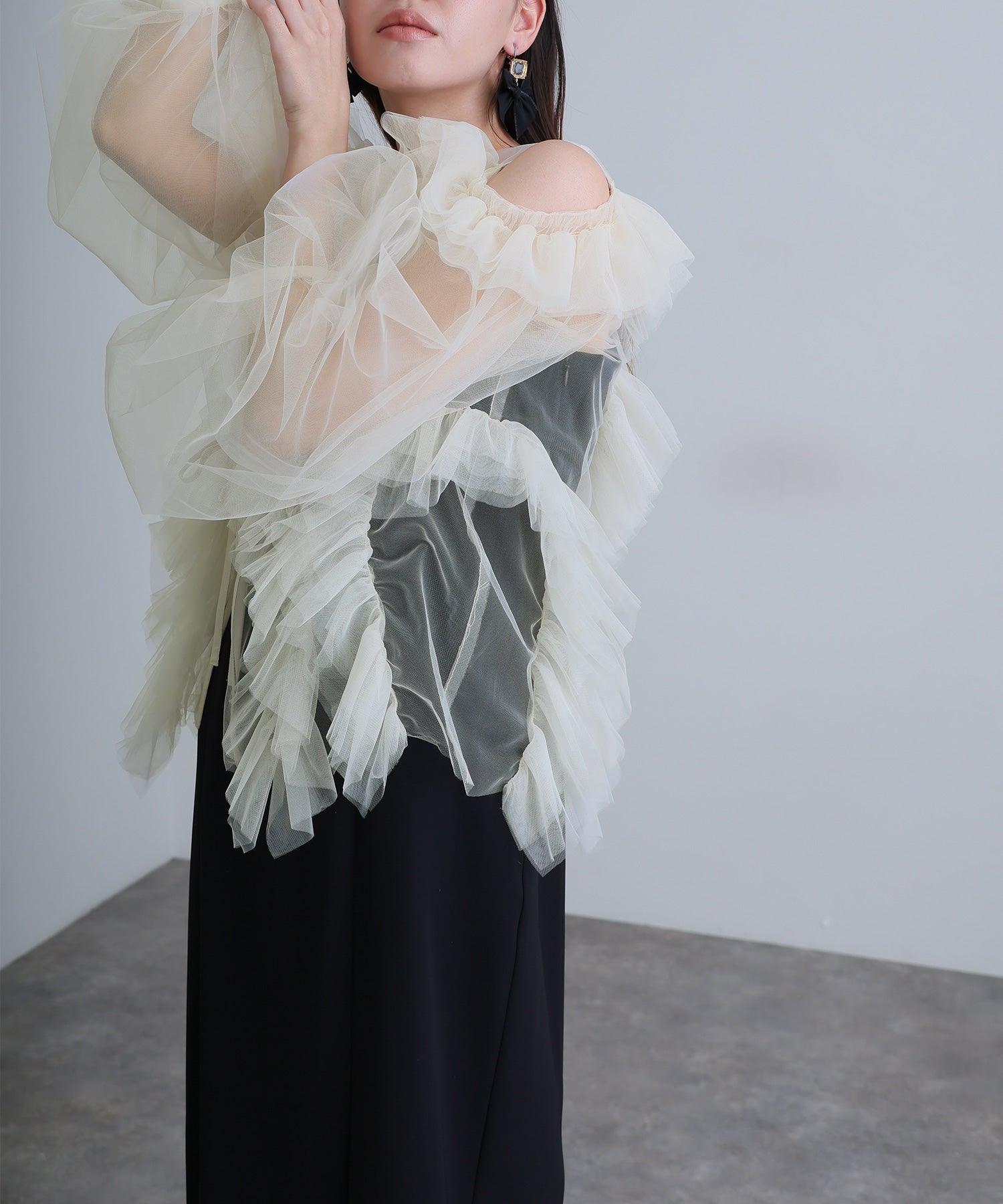 プールヴー PourVous ジグザグチュールドレスロング&袖ありフォーマルお呼ばれ結婚式二次会パーティードレスオケージョンドレス同窓会成人式 フォーマル ワンピース パーティードレス 20代 30代 40代 (ベージュ×ブラック) ベージュ×ブラック