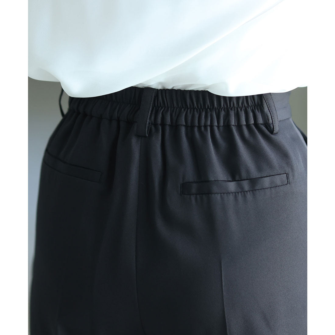 プールヴー PourVous ノーカラーパンツスーツ