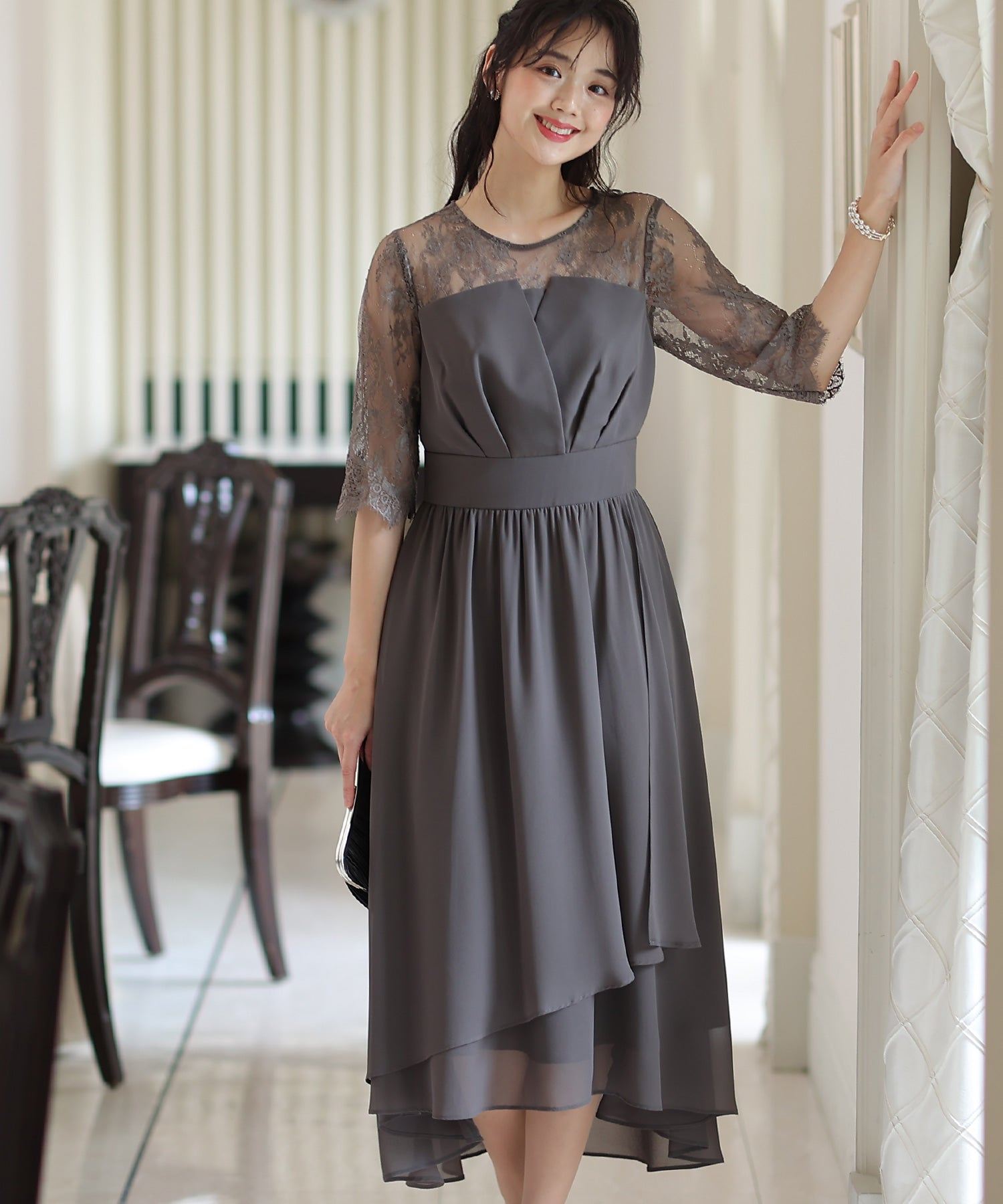 PourVous Mid-length & 3/4 Sleeve Formal Lace Sleeve Plus Size Wedd PourVous Mid-length & 3/4 Sleeve Formal Lace Sleeve Plus Size Wedd
