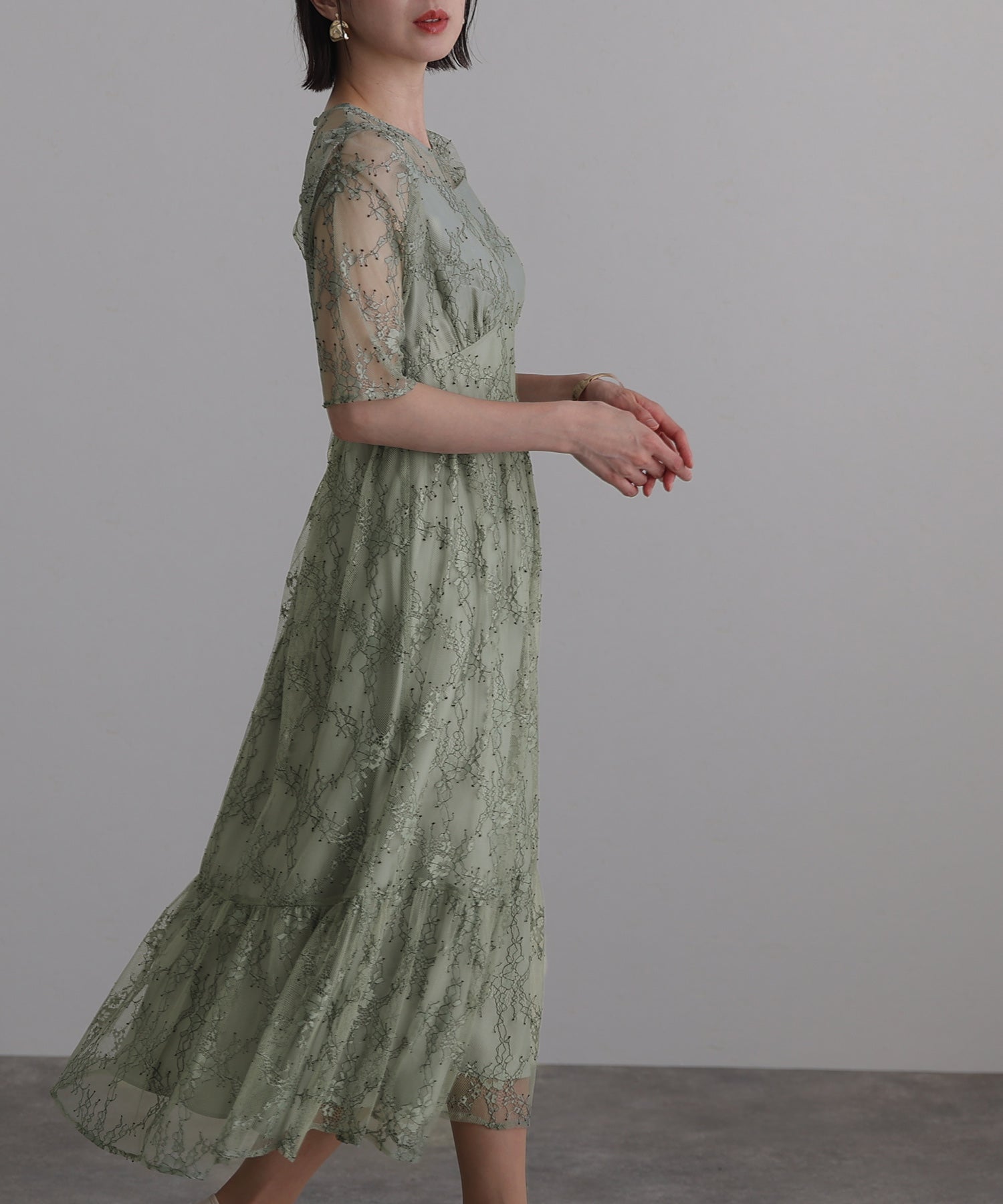 泳池Vuu倒數Mimolet長度和袖子正式閃爍婚禮派對禮服20S 30S 40S