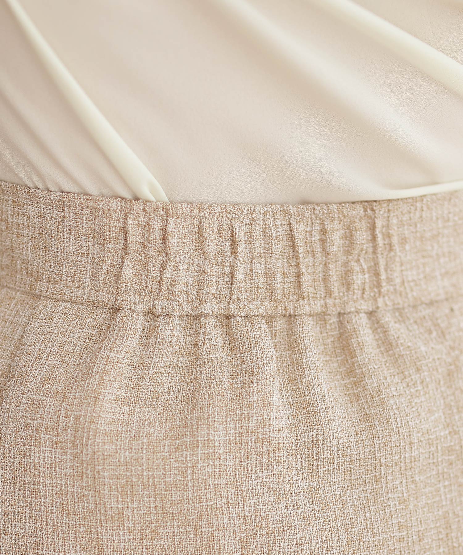 PourVous Tweed No-Collar Skirt Suit