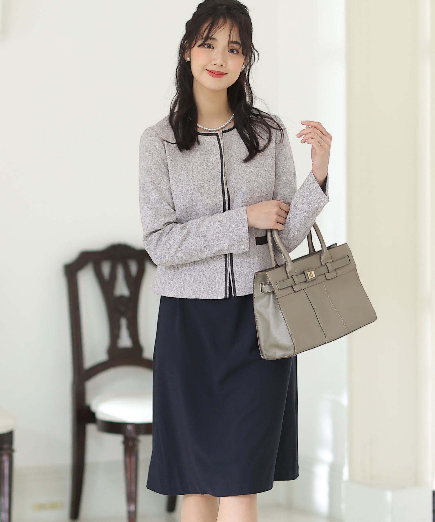 PourVous Tweed Jacket One Piece Suit