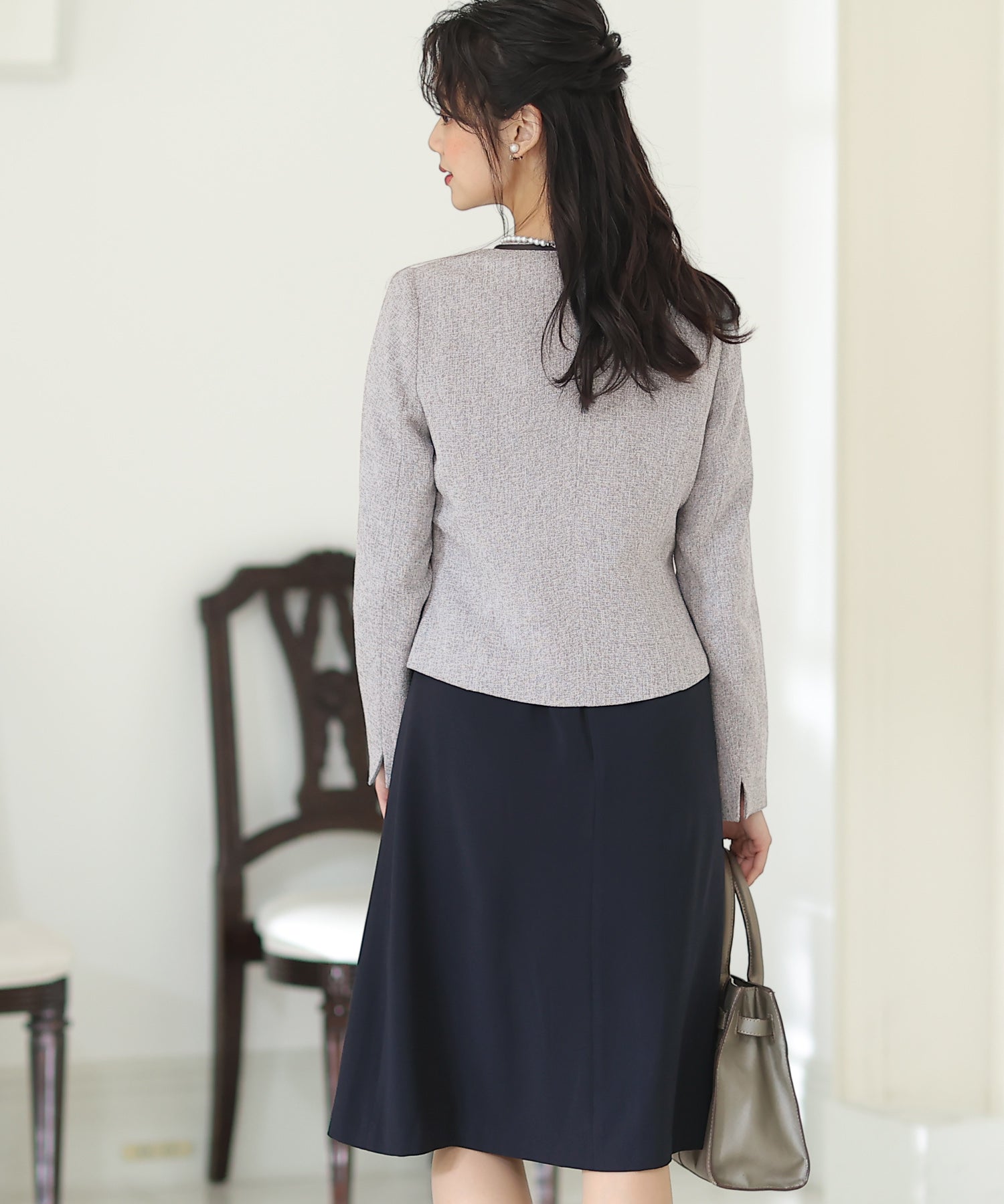 PourVous Tweed Jacket One Piece Suit