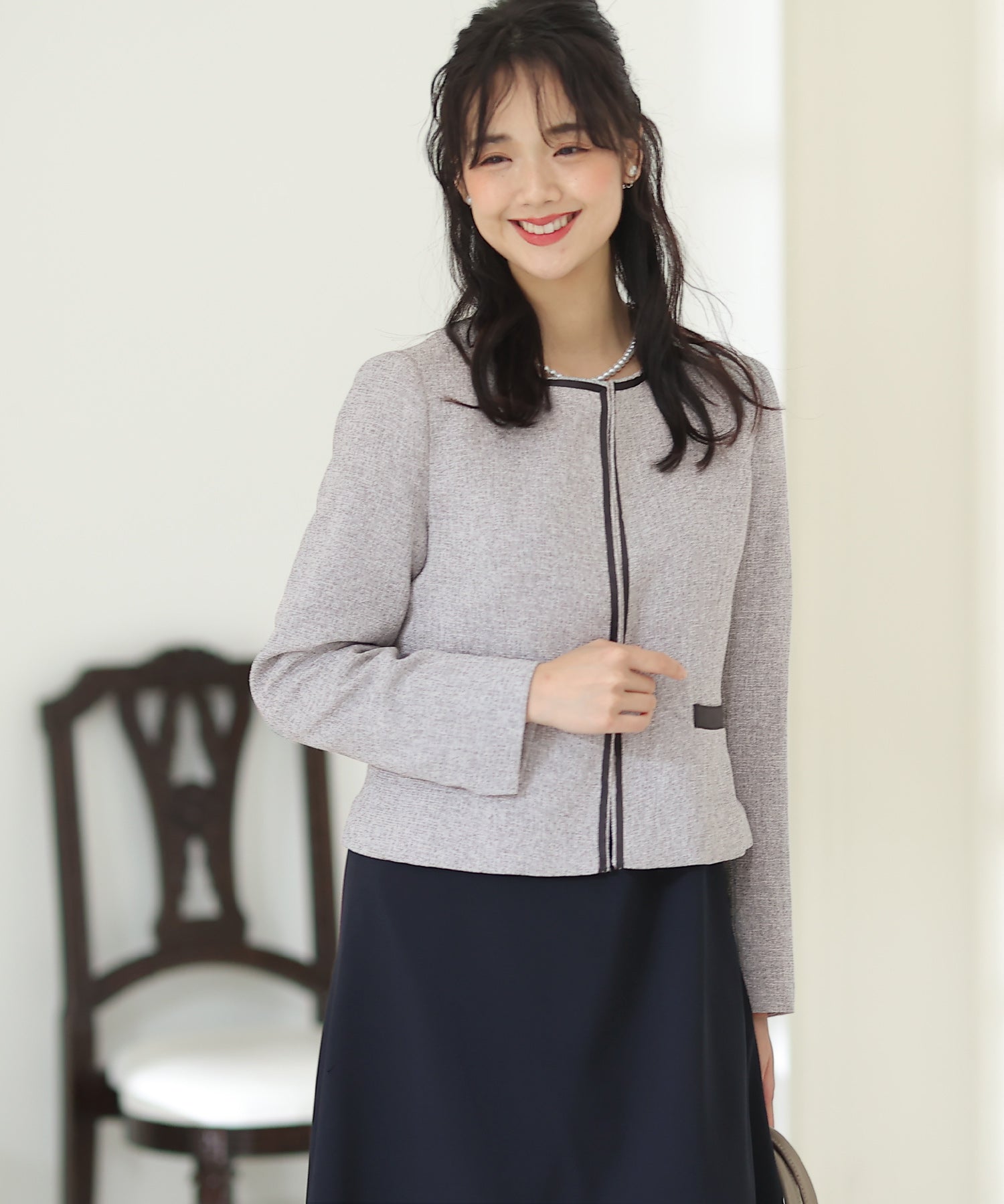 PourVous Tweed Jacket One Piece Suit