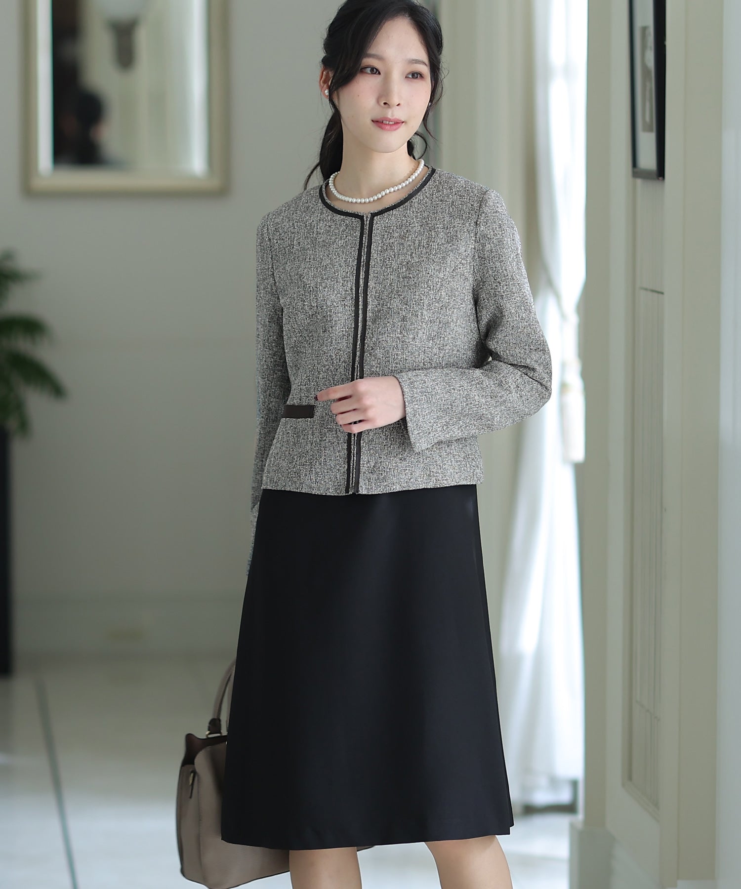 PourVous Tweed Jacket One Piece Suit