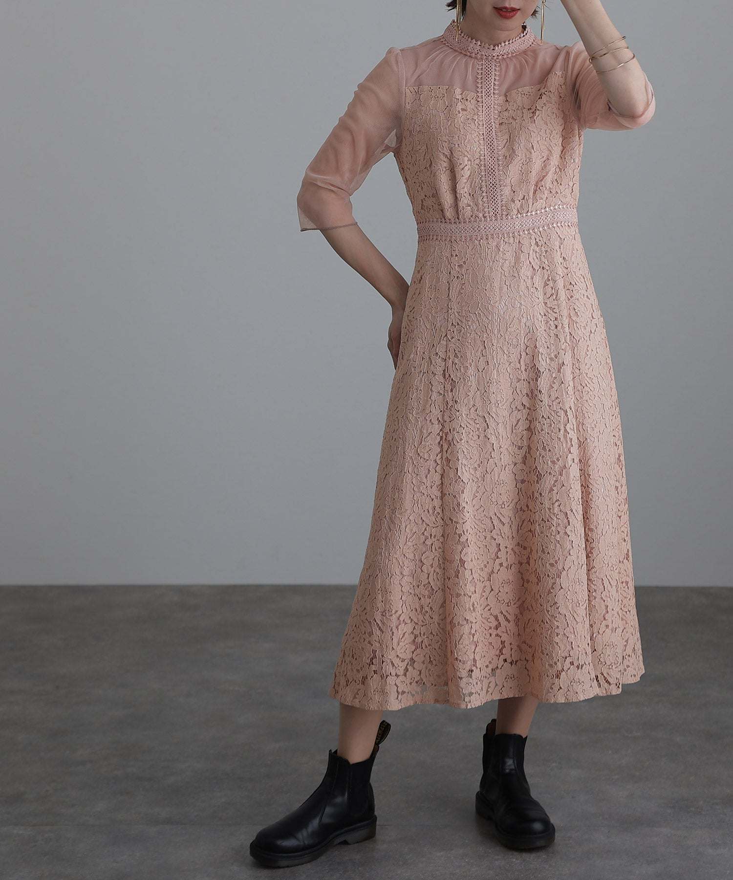 PourVous 3/4 Sleeve & Mid-Length Party Dress Tulle Formal Wedding Dress for Women in their 20s, 30s and 40s