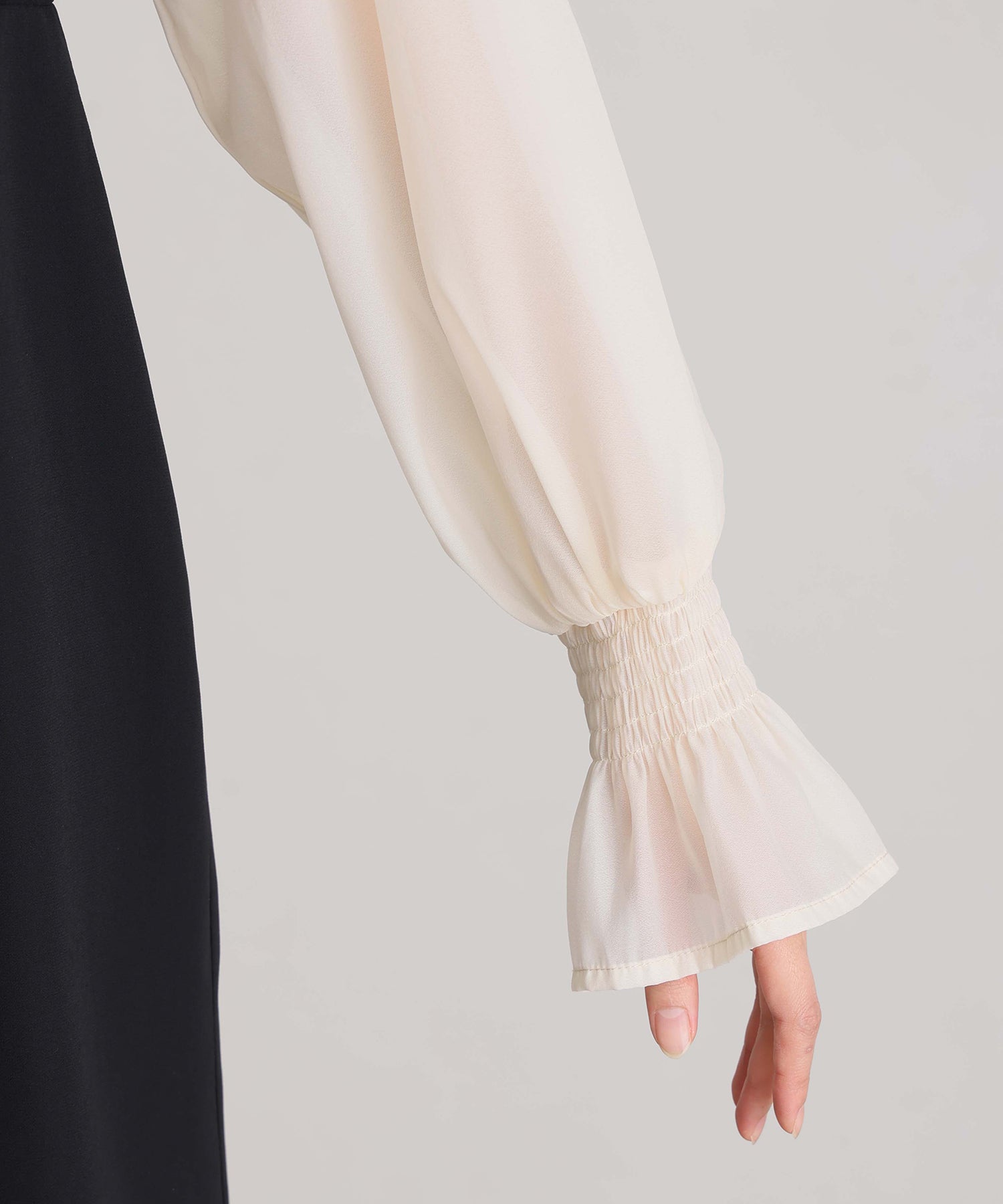 プールヴー PourVous 結婚式パーティードレスビスチェミモレ丈&袖ありセレモニーフォーマル ワンピース 20代 30代 40代 (モカ) モカ