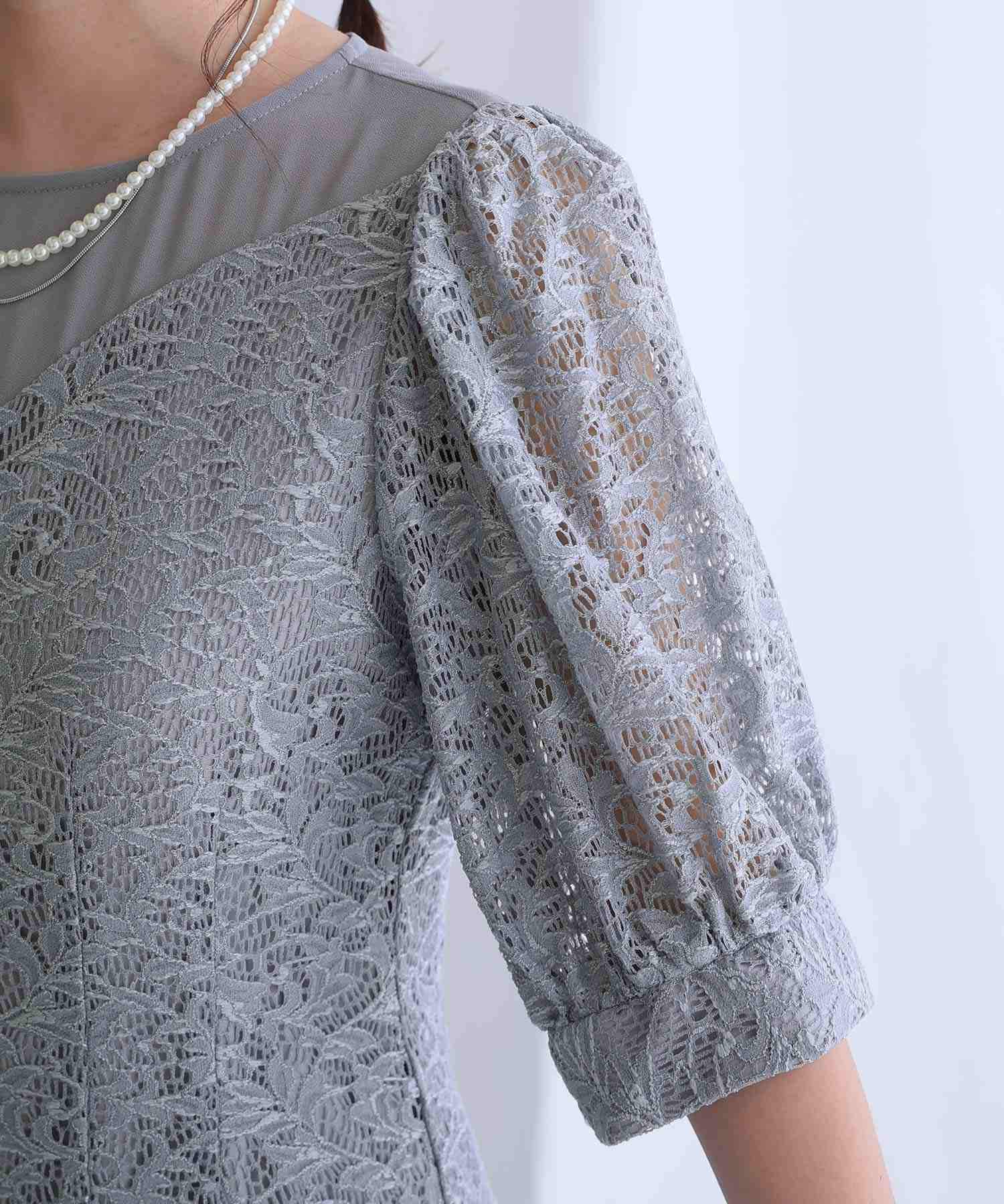 PourVous 3/4 Sleeve & Mid-Length Party Dress I-Line Formal Wedding Dress for Women in their 20s, 30s and 40s