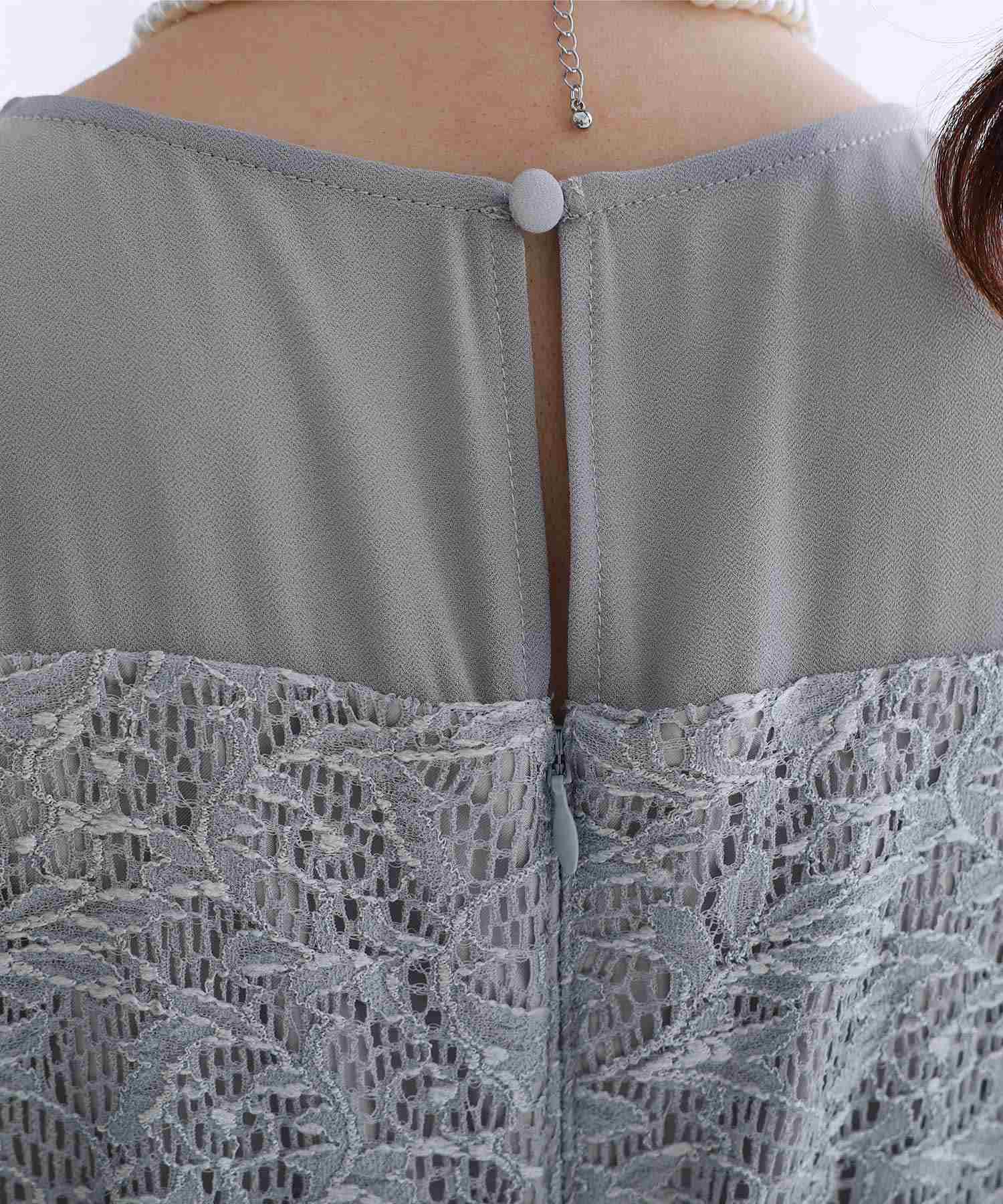 PourVous 3/4 Sleeve & Mid-Length Party Dress I-Line Formal Wedding Dress for Women in their 20s, 30s and 40s