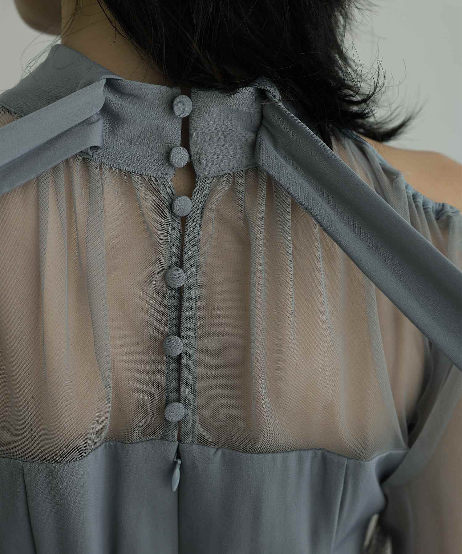 プールヴー PourVous 袖あり&ロングパーティードレスチュールお呼ばれ結婚式フォーマル ワンピース 20代 30代 40代 (オレンジ) オレンジ