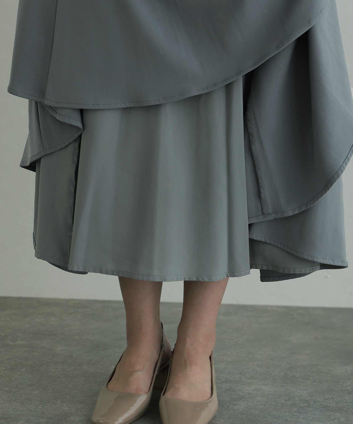 プールヴー PourVous 袖あり&ロングパーティードレスチュールお呼ばれ結婚式フォーマル ワンピース 20代 30代 40代 (オレンジ) オレンジ