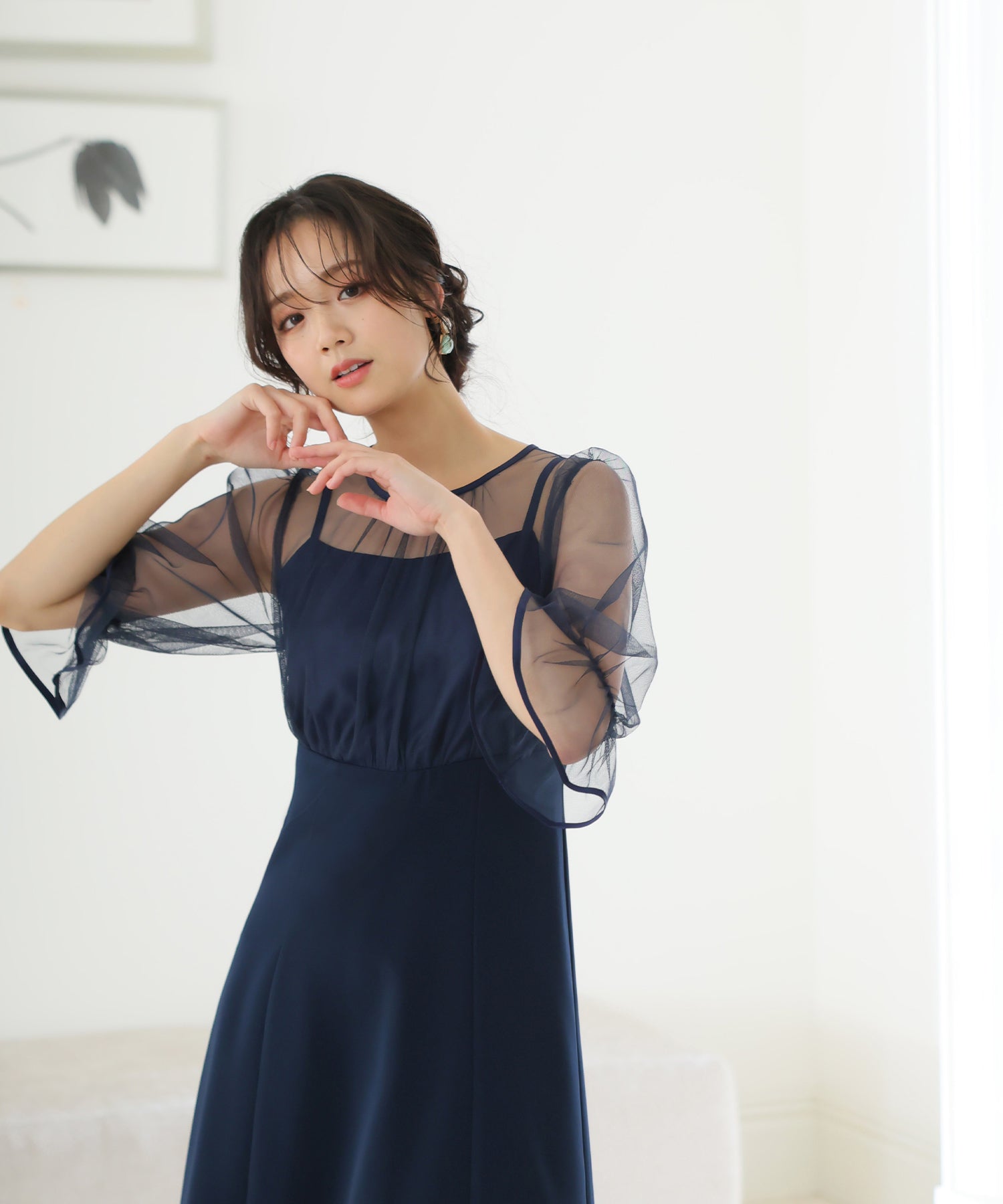PourVous Wedding Party Dress Sheer Midi Length & Three-Quarter Sleeve Ceremony Formal Formal One-Piece Party Dress for 20s, 30s, 40s PourVous Wedding Party Dress Sheer Midi Length & Three-Quarter Sleeve Ceremony Formal Formal One-Piece Party Dress for 20s, 30s, 40s