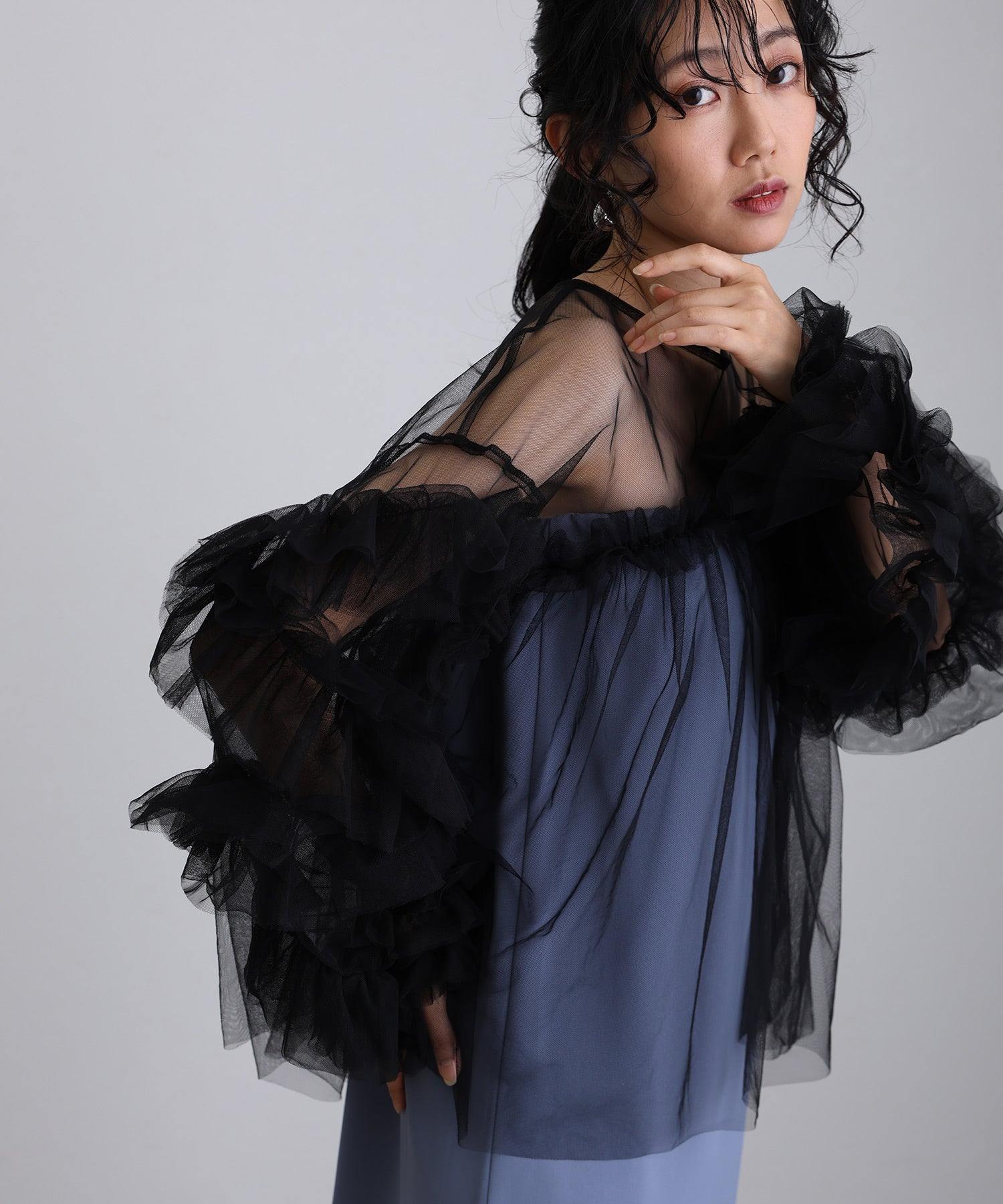 PourVous Gathered Tulle Top Formal One-Piece Party Dress for 20s, 30s, 40s