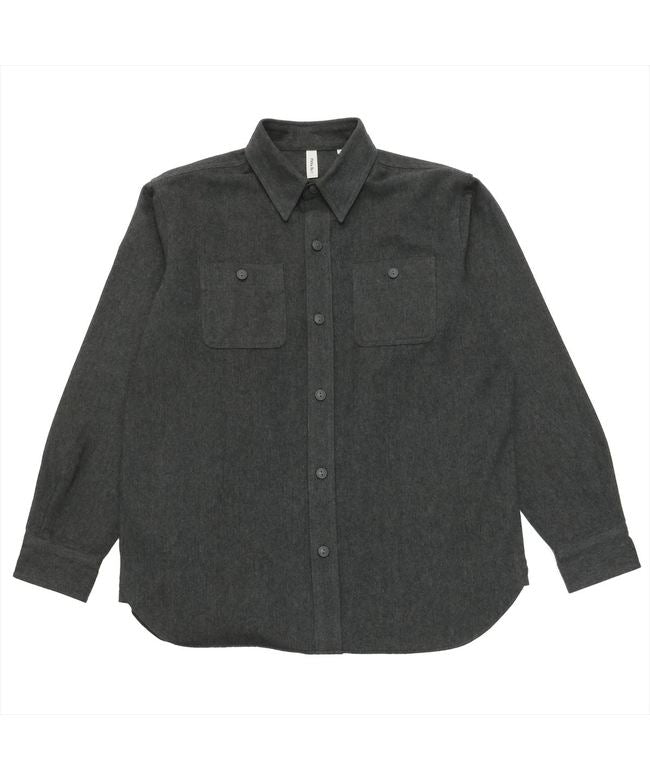 ピッタリ Pitta Re:) 【Pitta Re:)】 カジュアルシャツ ヘビーウェイトネルシャツ 長袖 メンズ (チャコール) チャコール