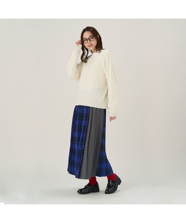 ピッタリ Pitta Re:) 【Pitta Re:)】 ラム混ゆるニットプルオーバー レディース