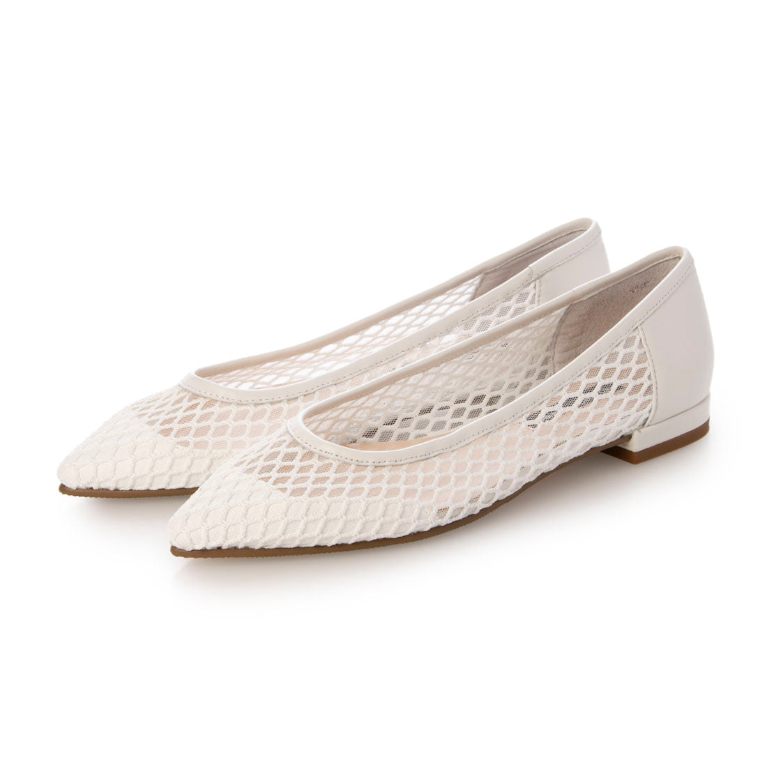 パラディクルール PARADIS COULEUR チュールネットレイヤードパンプス (ホワイトコンビ) ホワイトコンビ