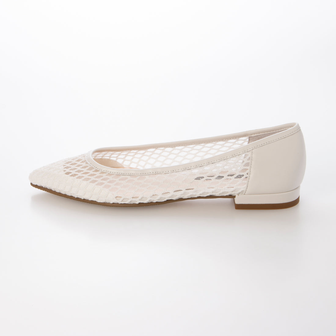 パラディクルール PARADIS COULEUR チュールネットレイヤードパンプス (ホワイトコンビ) ホワイトコンビ