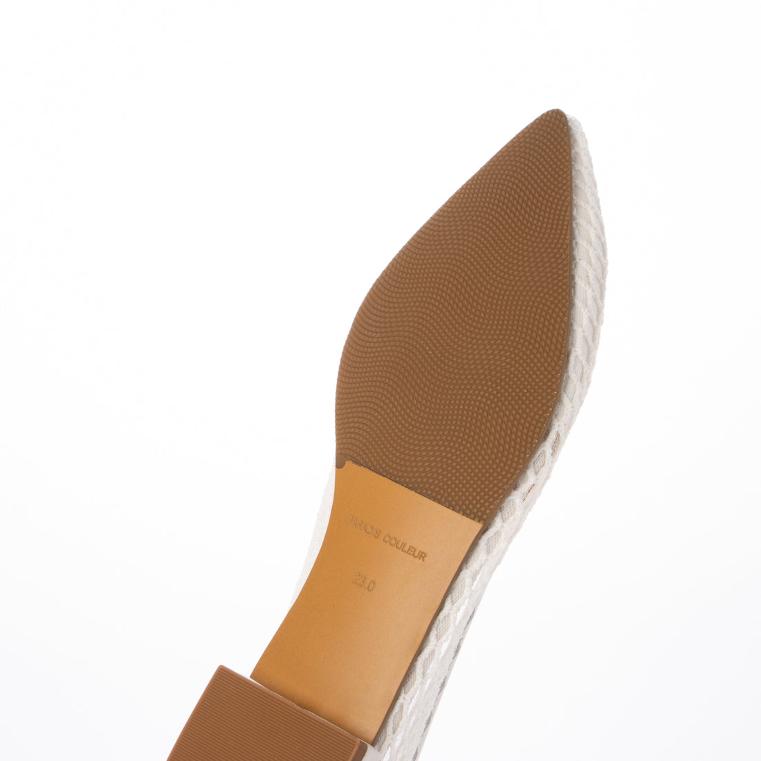 パラディクルール PARADIS COULEUR チュールネットレイヤードパンプス (ホワイトコンビ) ホワイトコンビ